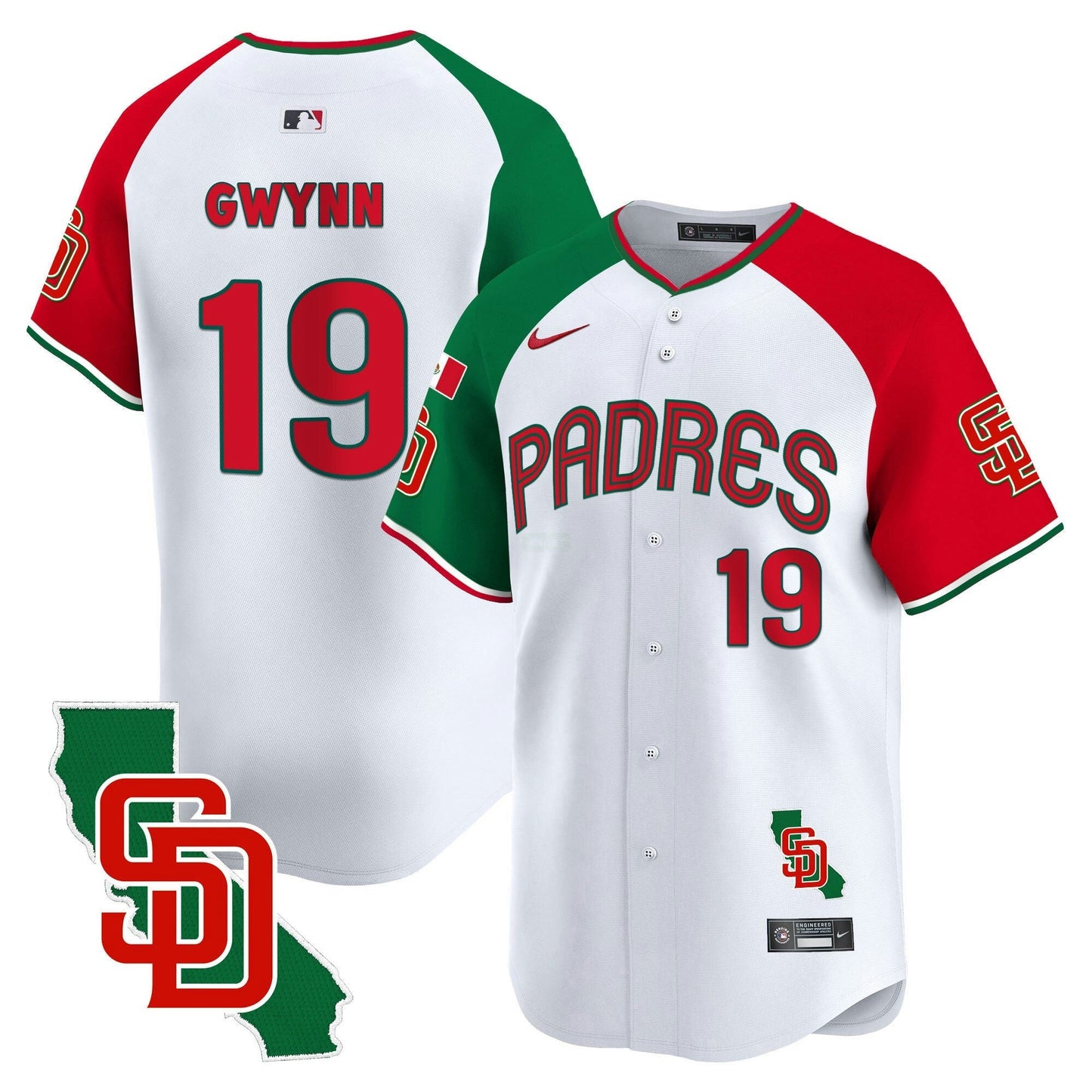 Camisa MLB San Diego Padres Men’s Mexico California Patch Vapor Premier Limited Jersey V4