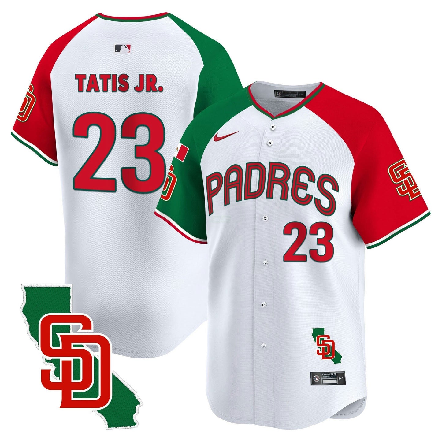 Camisa MLB San Diego Padres Men’s Mexico California Patch Vapor Premier Limited Jersey V4