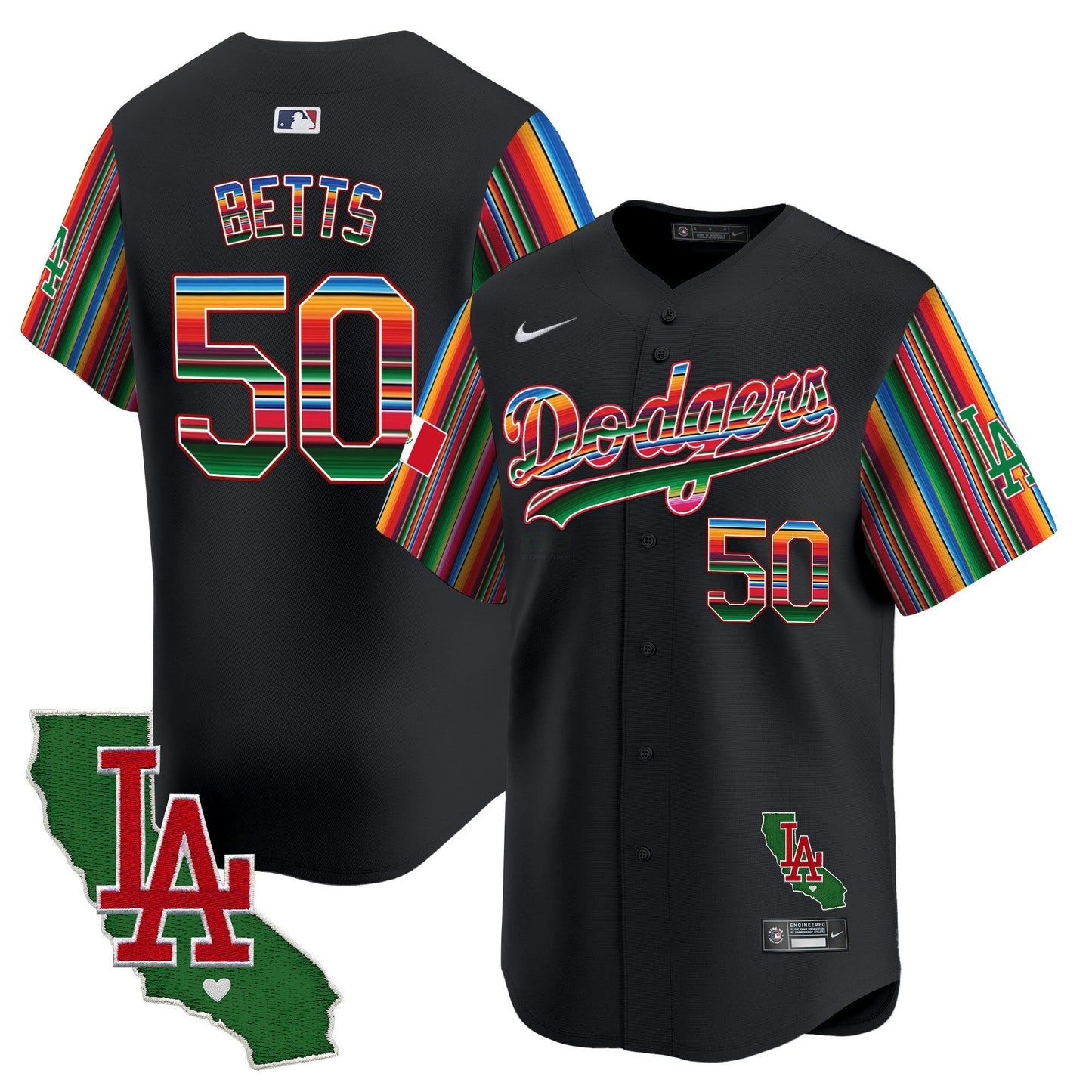 Camisa MLB Los Angeles Dodgers Men’s Mexico California Patch Vapor Premier Limited Jersey V5