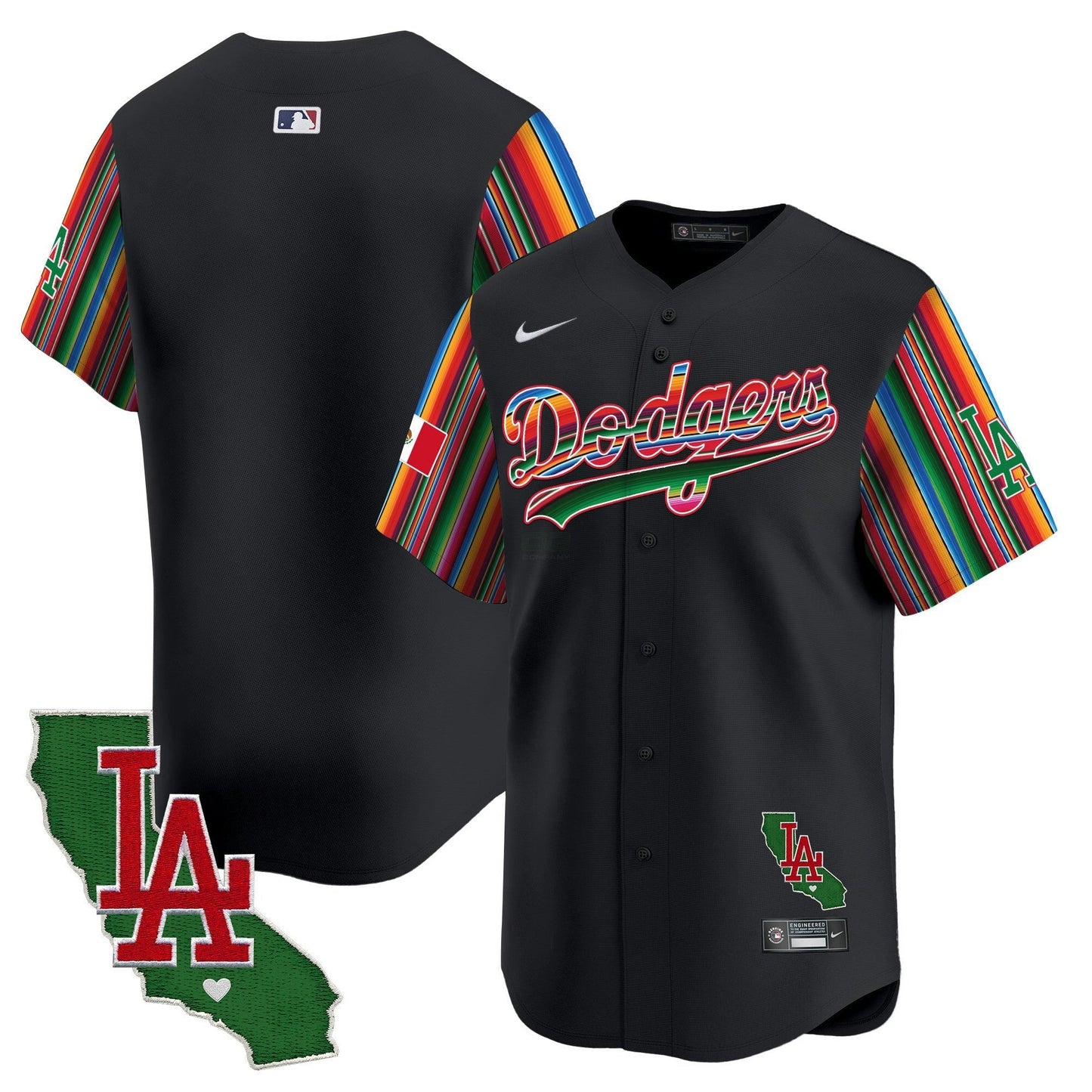 Camisa MLB Los Angeles Dodgers Men’s Mexico California Patch Vapor Premier Limited Jersey V5
