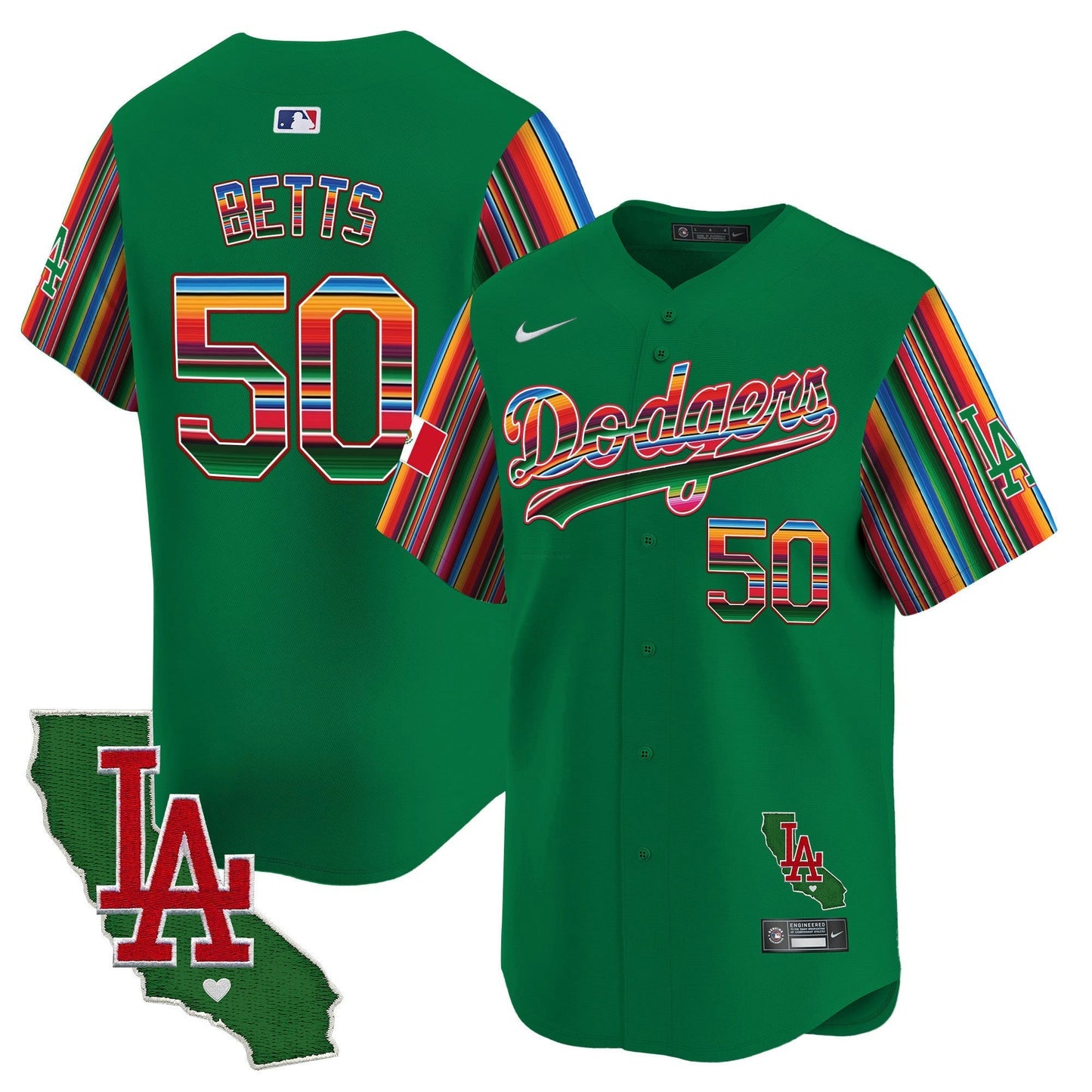 Camisa MLB Los Angeles Dodgers Men’s Mexico California Patch Vapor Premier Limited Jersey V5