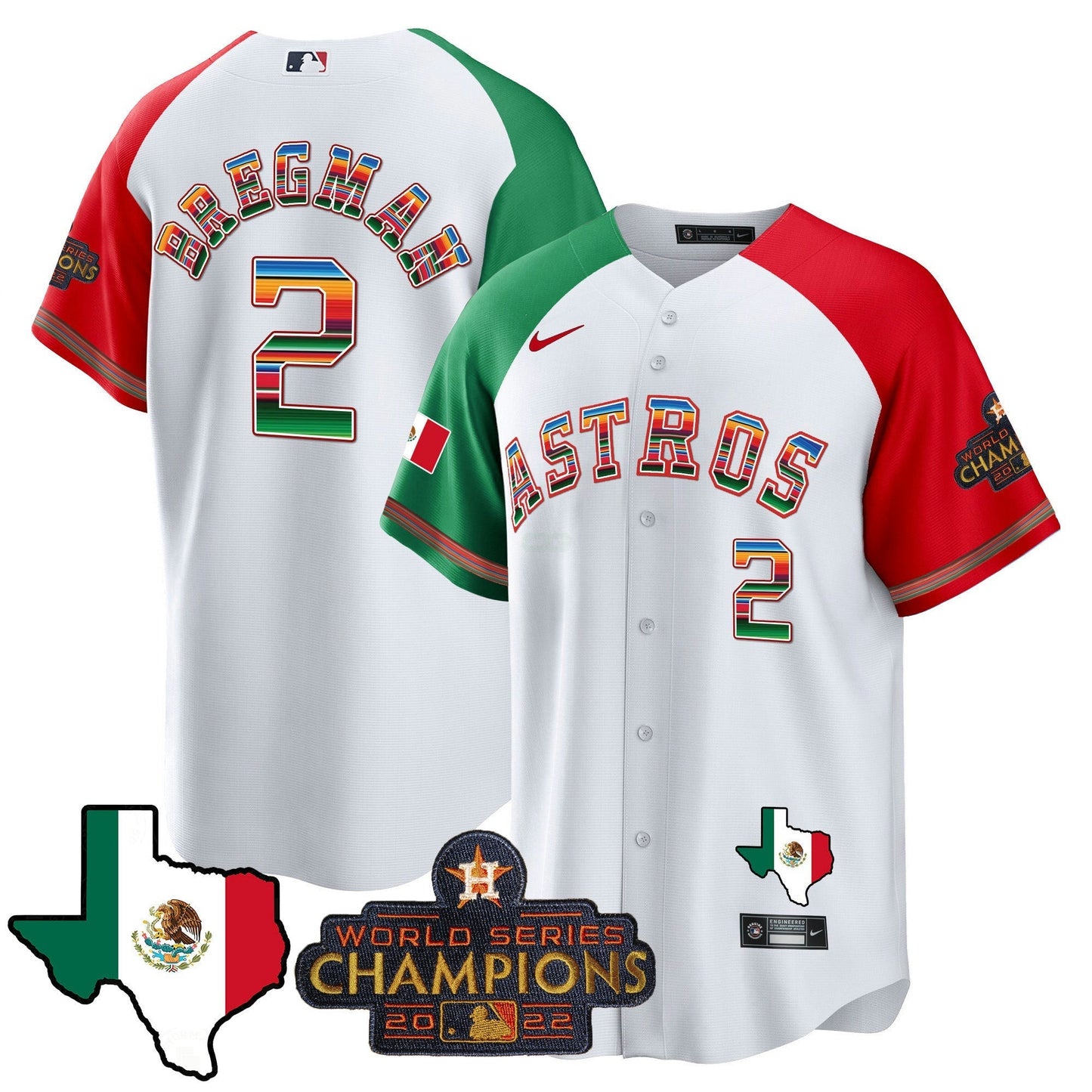 Camisa MLB Men’s Mexico Texas Map Cool Base Jersey