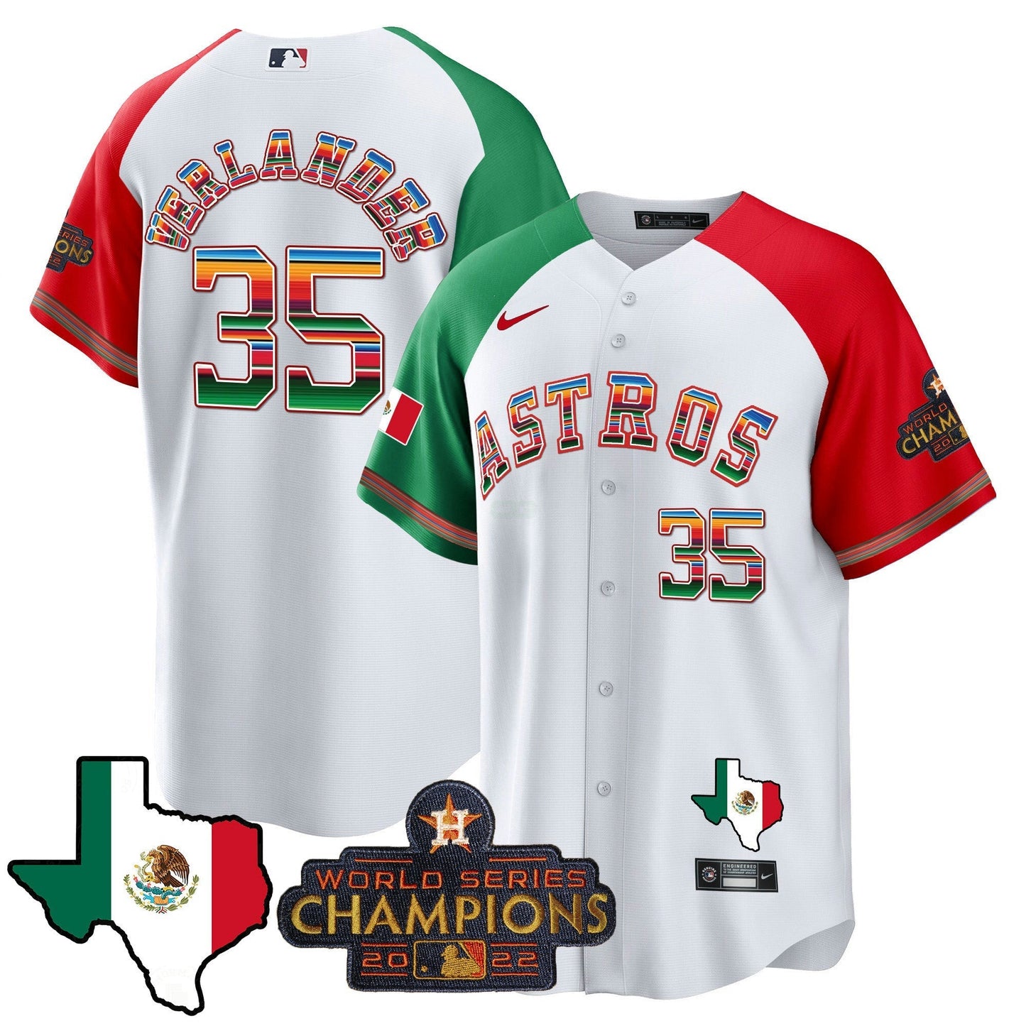 Camisa MLB Men’s Mexico Texas Map Cool Base Jersey