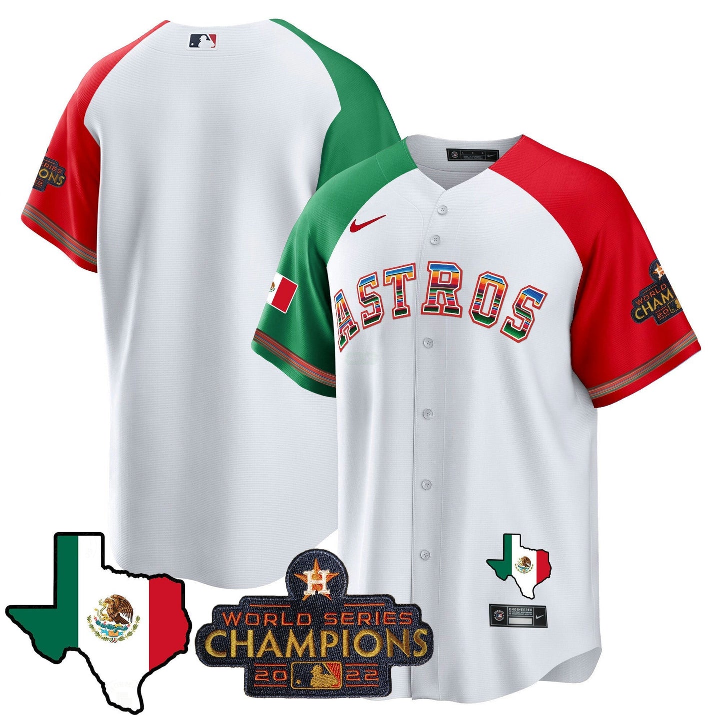 Camisa MLB Men’s Mexico Texas Map Cool Base Jersey