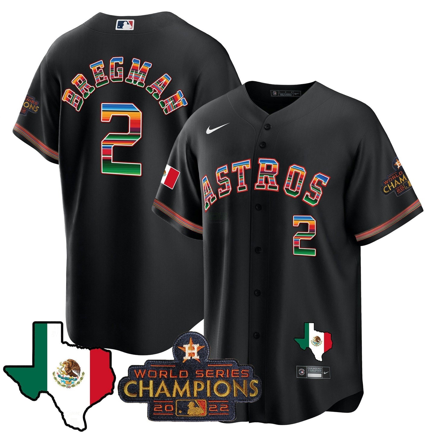 Camisa MLB Men’s Mexico Texas Map Cool Base Jersey