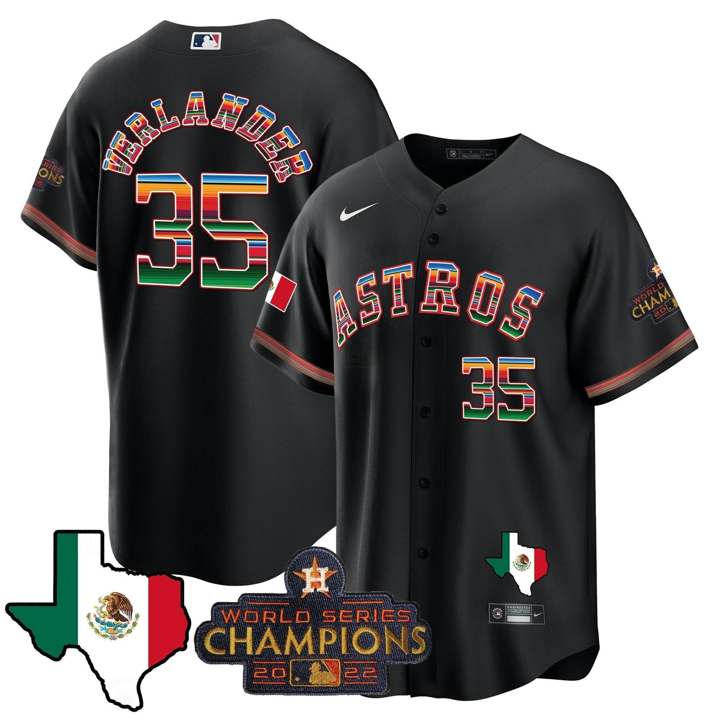 Camisa MLB Men’s Mexico Texas Map Cool Base Jersey
