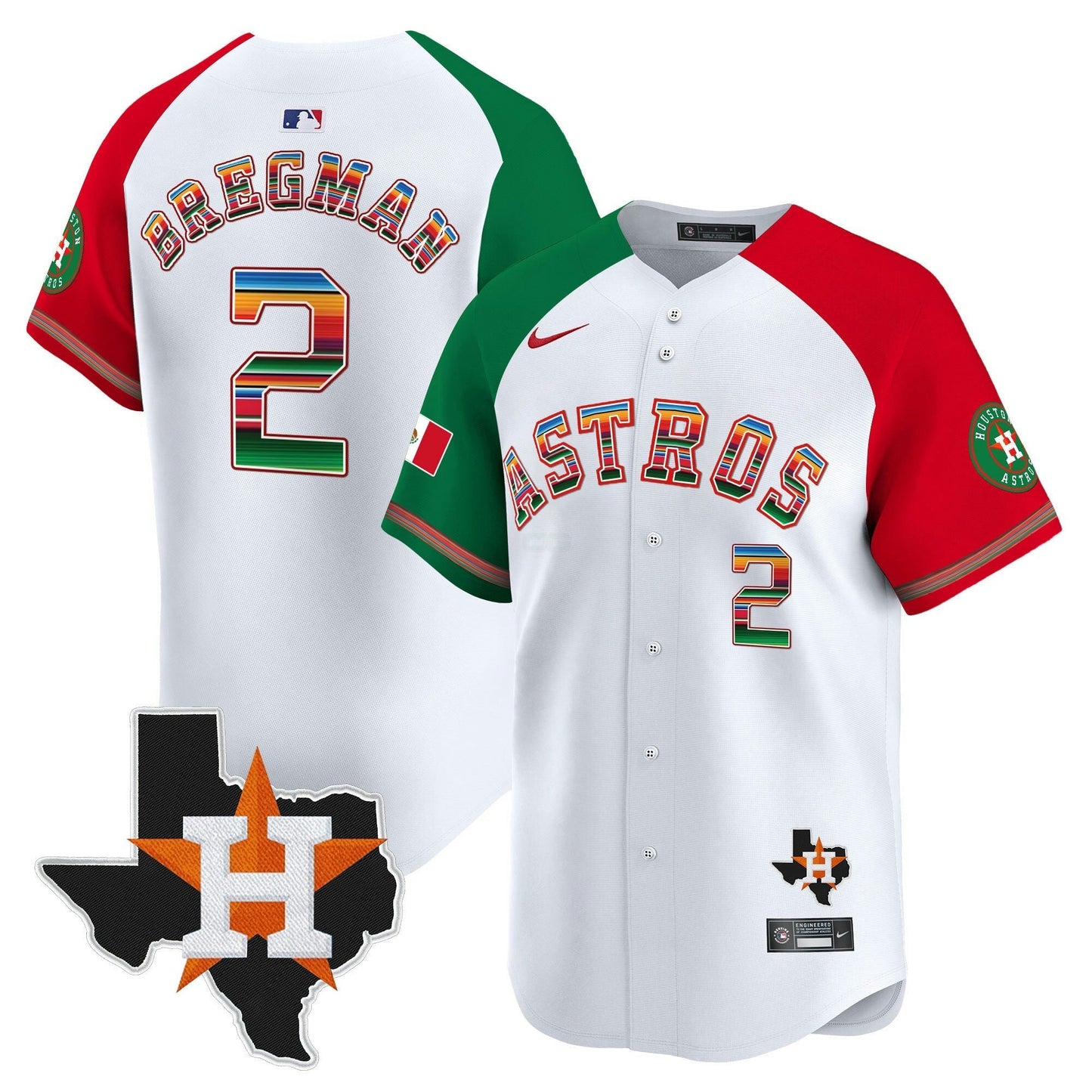 Camisa MLB Men’s Mexico Texas Patch Vapor Premier Limited Jersey