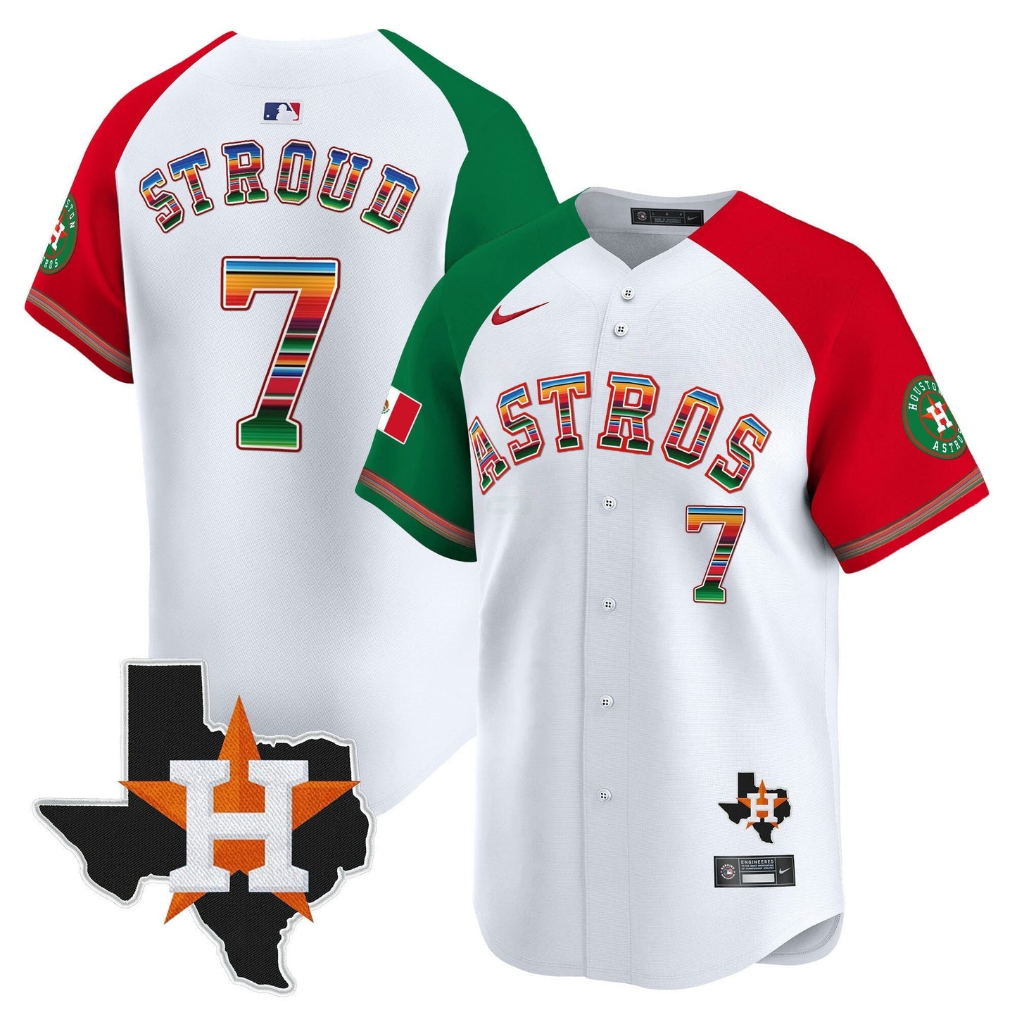 Camisa MLB Men’s Mexico Texas Patch Vapor Premier Limited Jersey