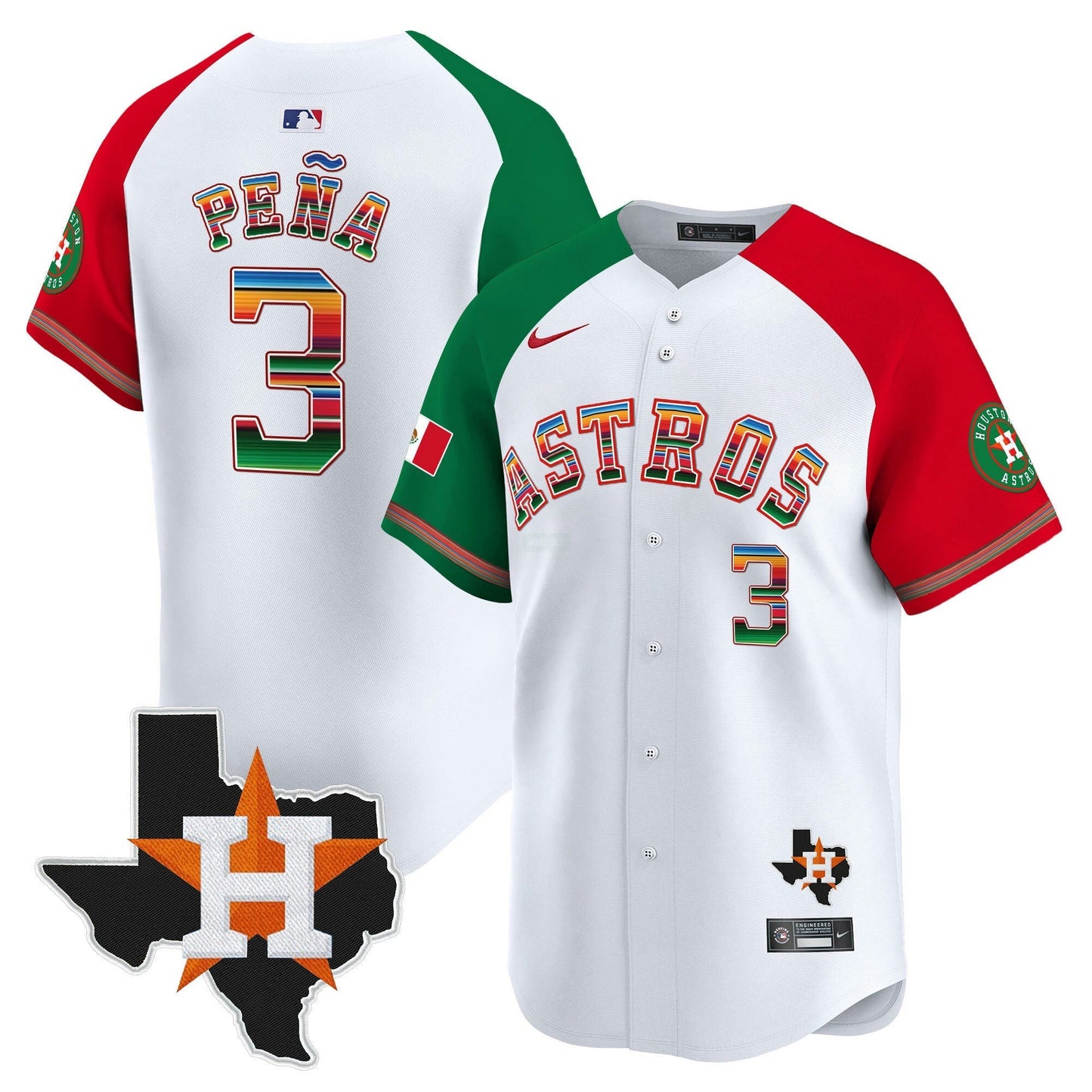 Camisa MLB Men’s Mexico Texas Patch Vapor Premier Limited Jersey
