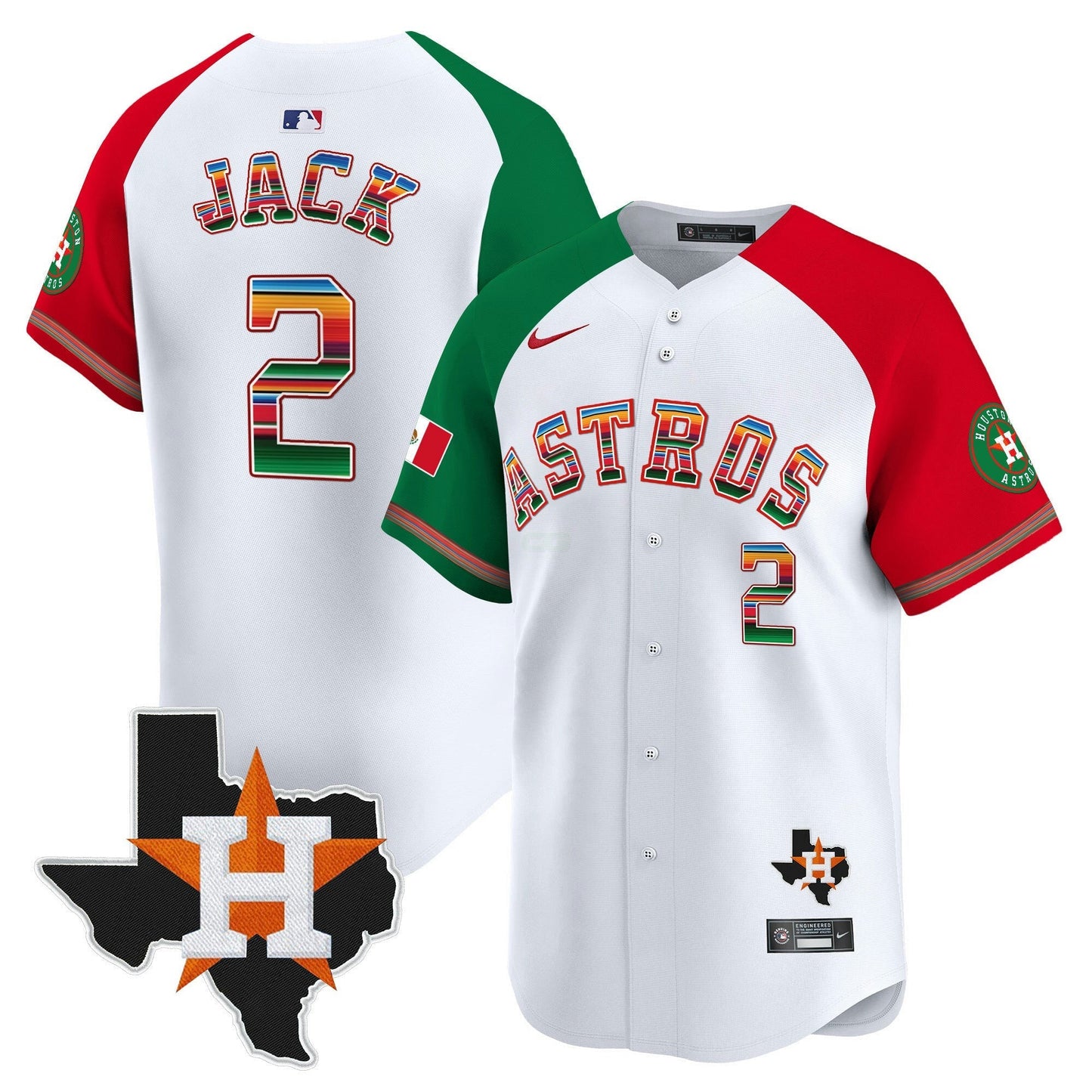 Camisa MLB Men’s Mexico Texas Patch Vapor Premier Limited Jersey