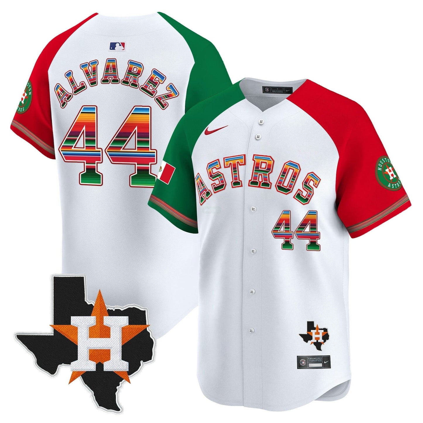 Camisa MLB Men’s Mexico Texas Patch Vapor Premier Limited Jersey