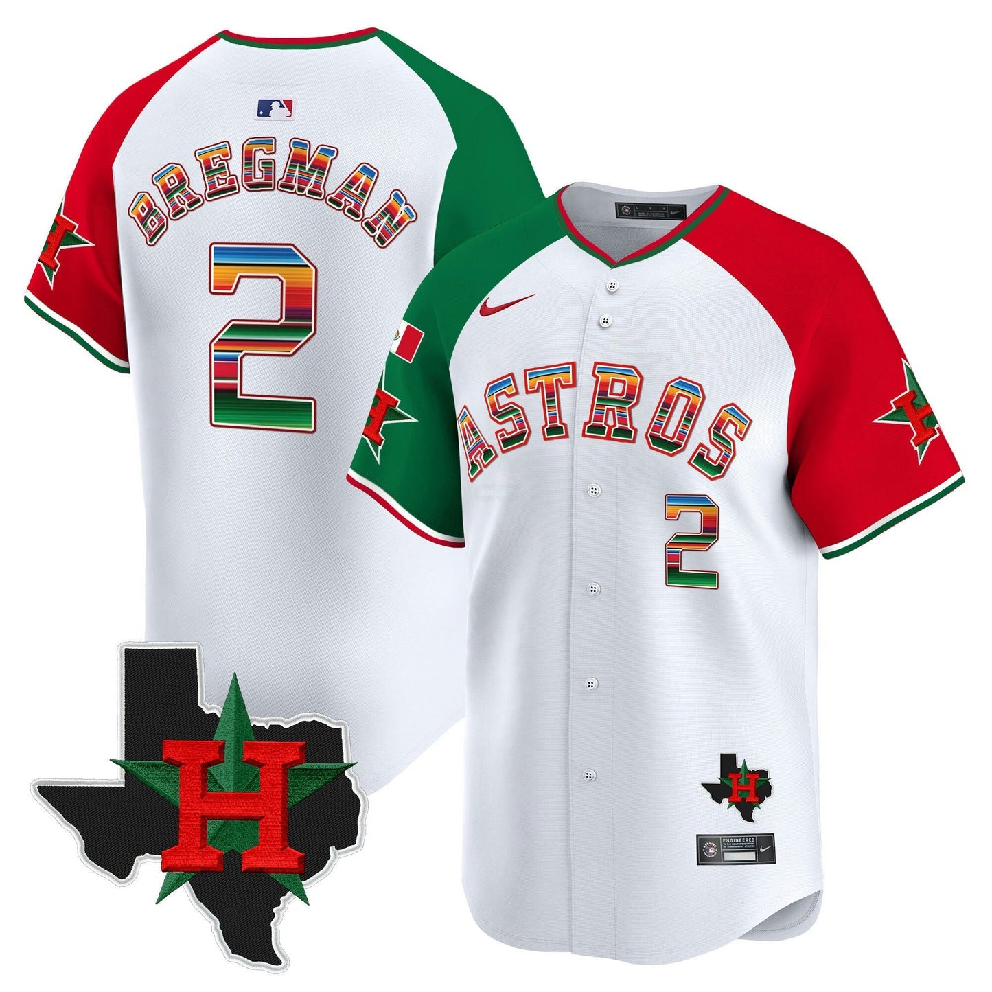 Camisa MLB Houston Astros Men’s Mexico Texas Patch Vapor Premier Limited Jersey V2