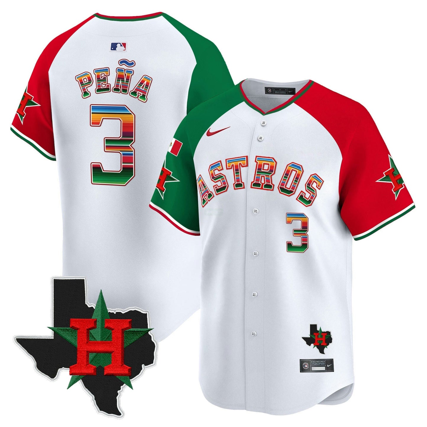 Camisa MLB Houston Astros Men’s Mexico Texas Patch Vapor Premier Limited Jersey V2