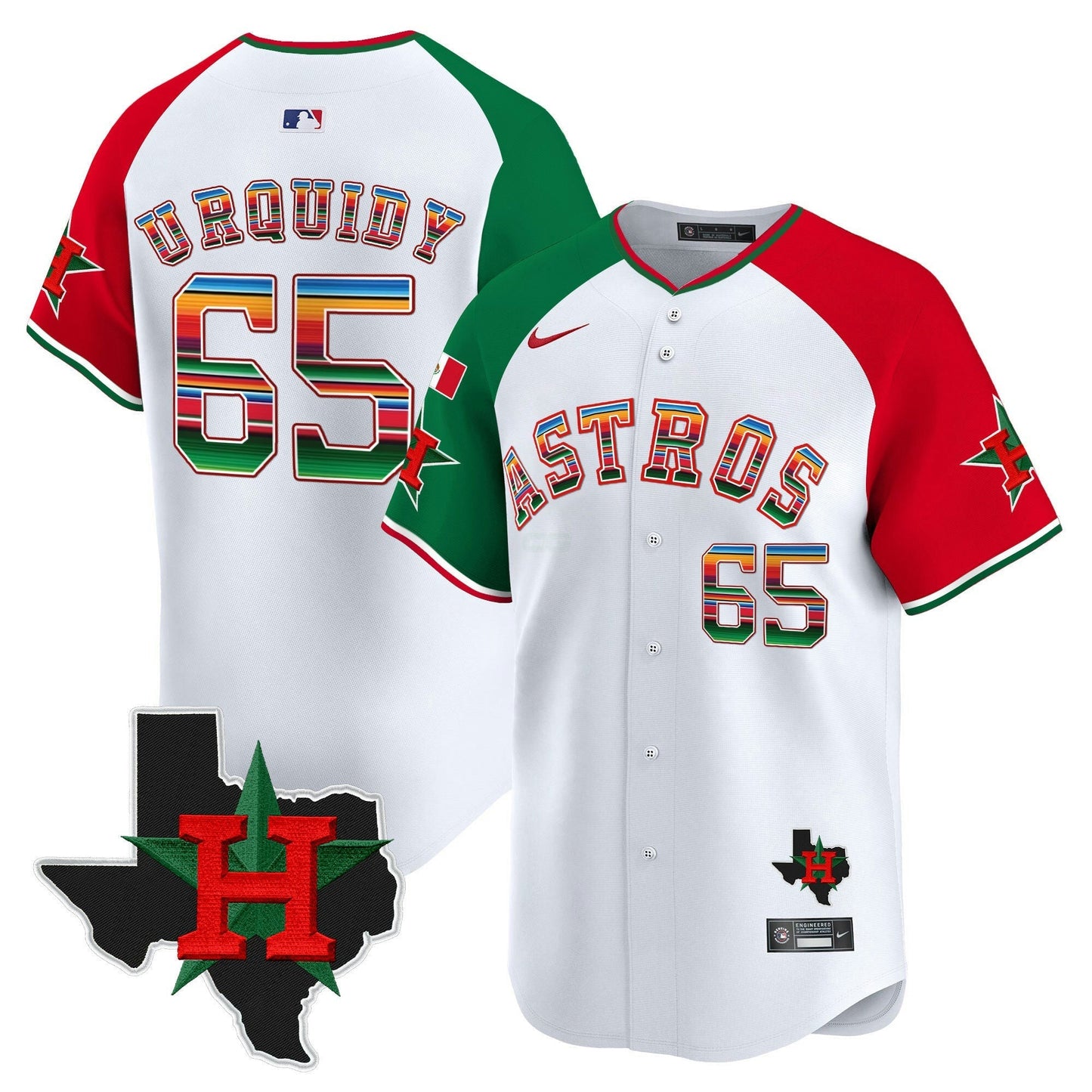 Camisa MLB Houston Astros Men’s Mexico Texas Patch Vapor Premier Limited Jersey V2
