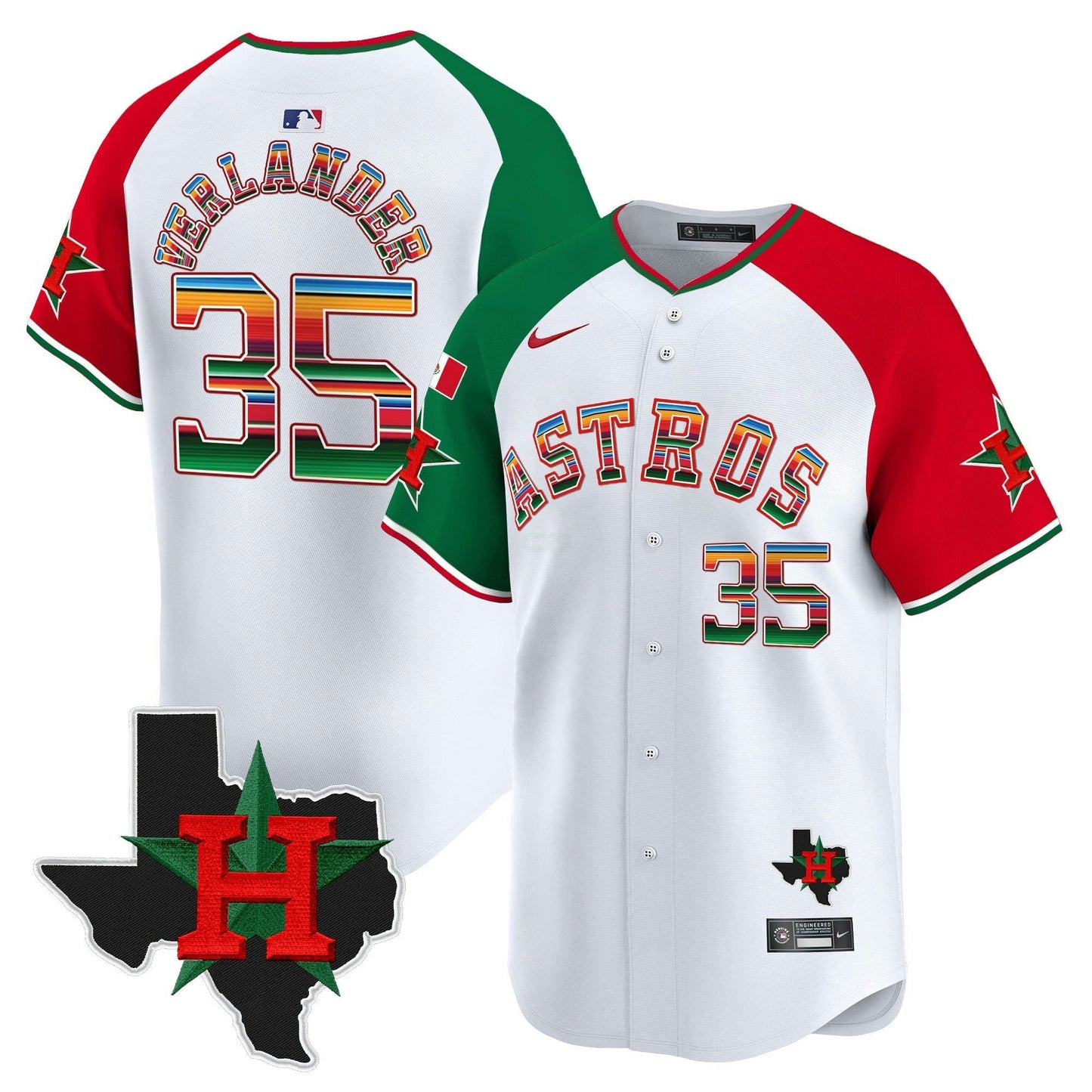 Camisa MLB Houston Astros Men’s Mexico Texas Patch Vapor Premier Limited Jersey V2
