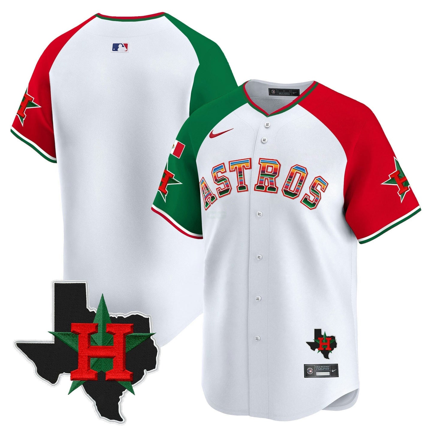 Camisa MLB Houston Astros Men’s Mexico Texas Patch Vapor Premier Limited Jersey V2