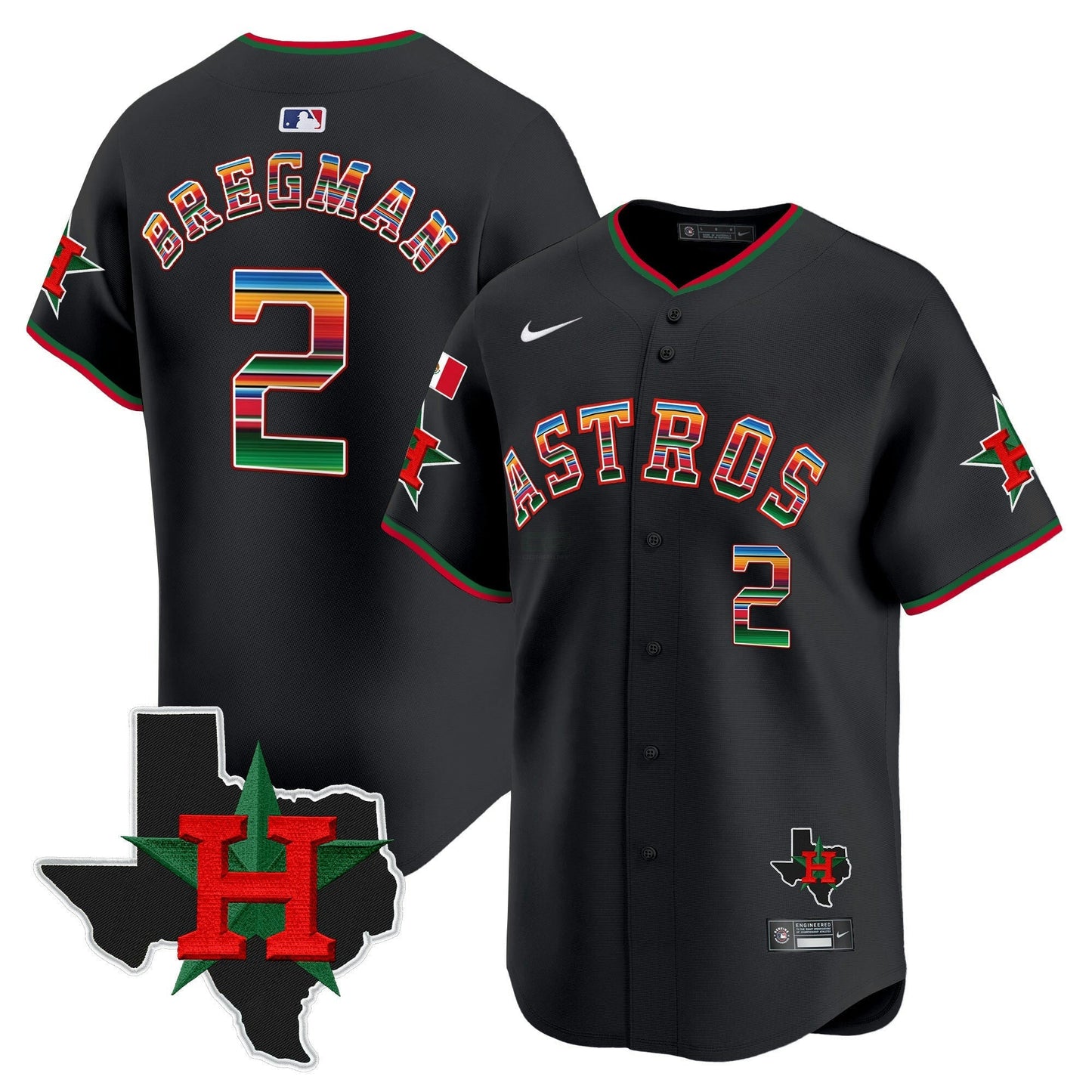 Camisa MLB Houston Astros Men’s Mexico Texas Patch Vapor Premier Limited Jersey V2