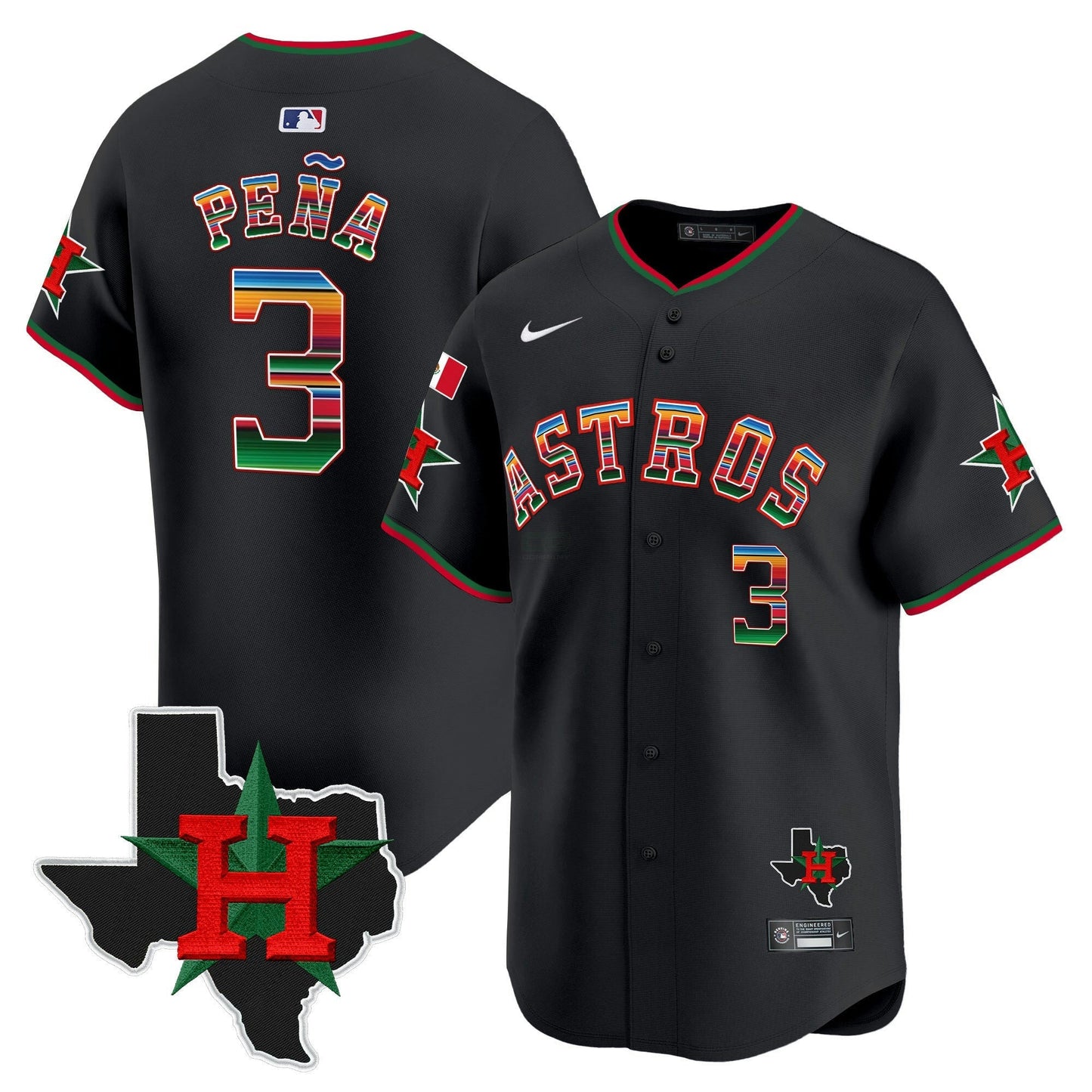 Camisa MLB Houston Astros Men’s Mexico Texas Patch Vapor Premier Limited Jersey V2