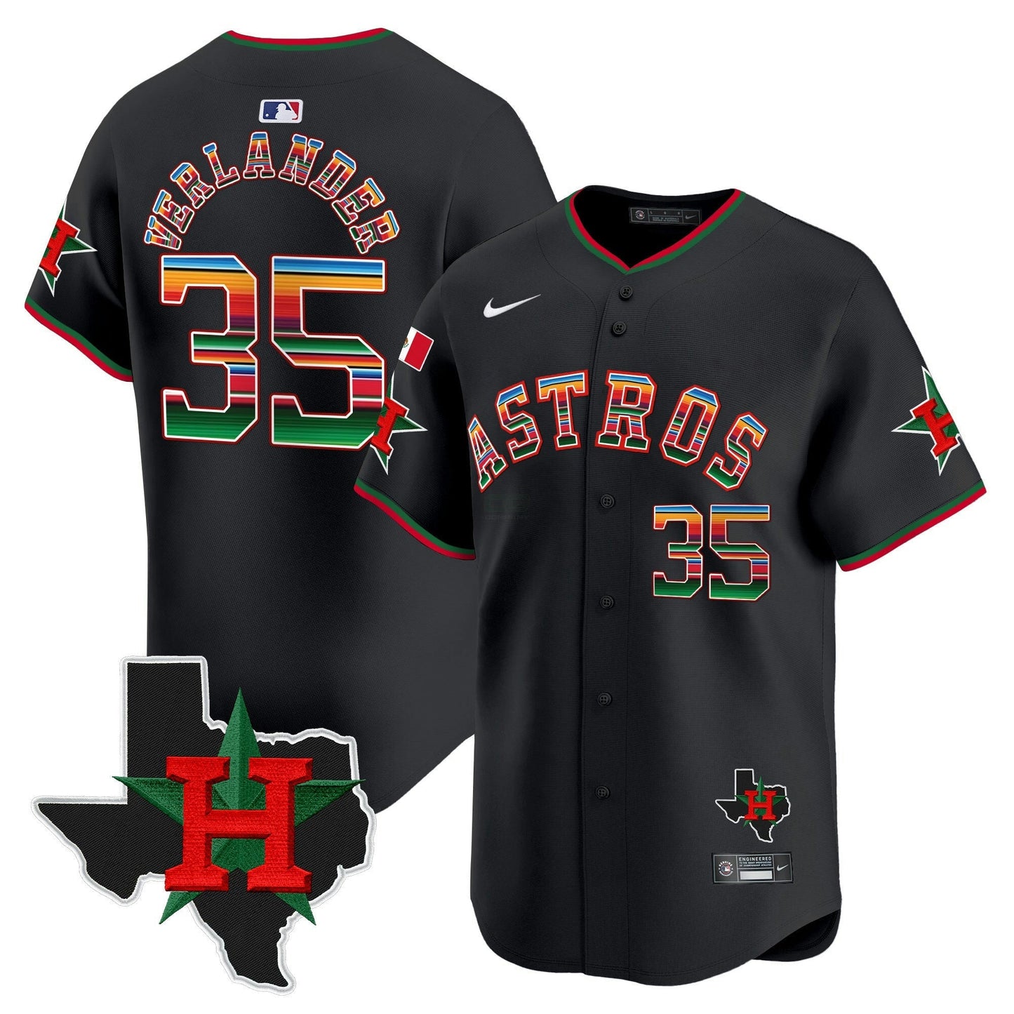 Camisa MLB Houston Astros Men’s Mexico Texas Patch Vapor Premier Limited Jersey V2