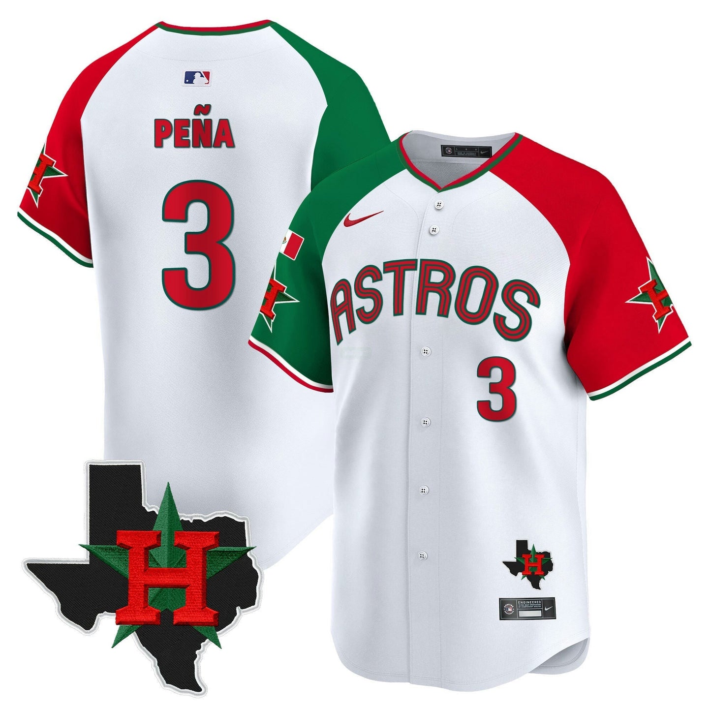 Camisa MLB Houston Astros Men’s Mexico Texas Patch Vapor Premier Limited Jersey V3
