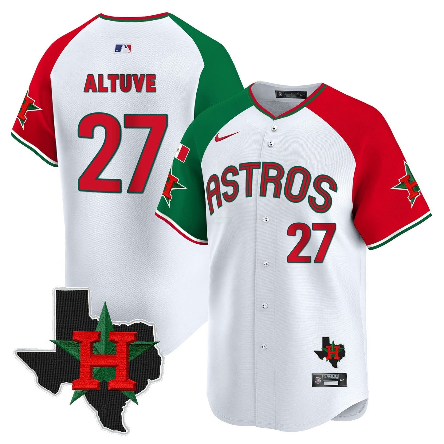 Camisa MLB Houston Astros Men’s Mexico Texas Patch Vapor Premier Limited Jersey V3