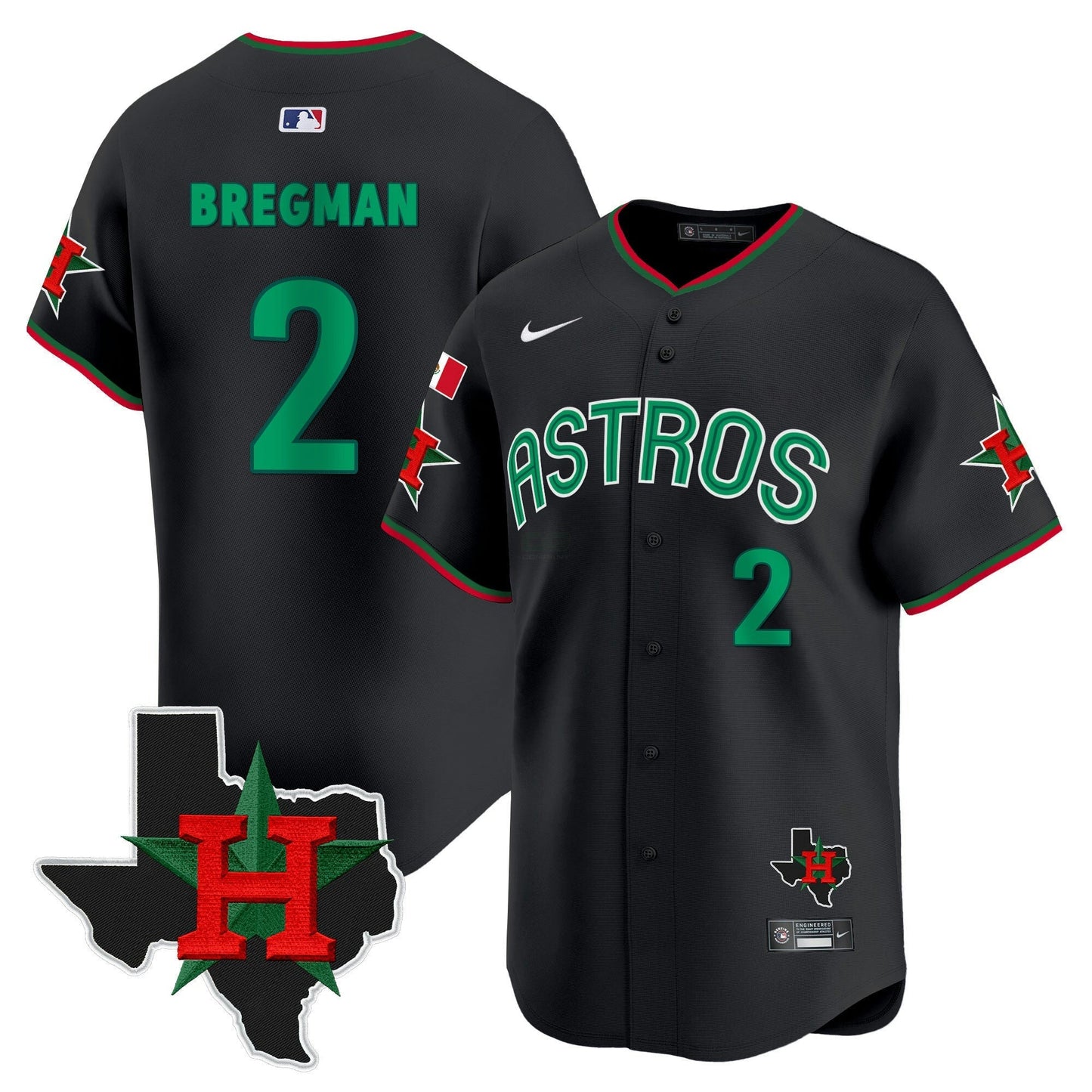 Camisa MLB Houston Astros Men’s Mexico Texas Patch Vapor Premier Limited Jersey V3