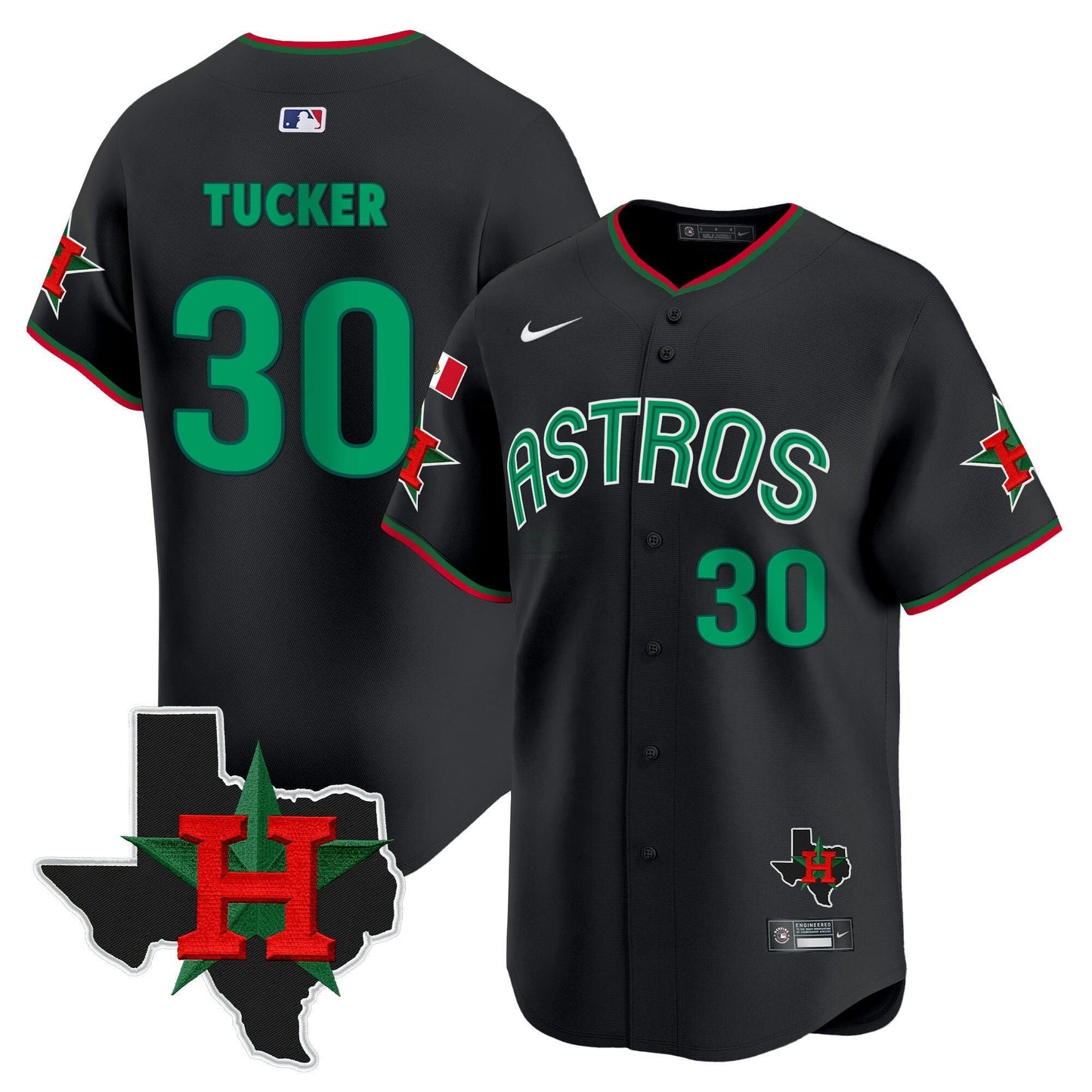 Camisa MLB Houston Astros Men’s Mexico Texas Patch Vapor Premier Limited Jersey V3