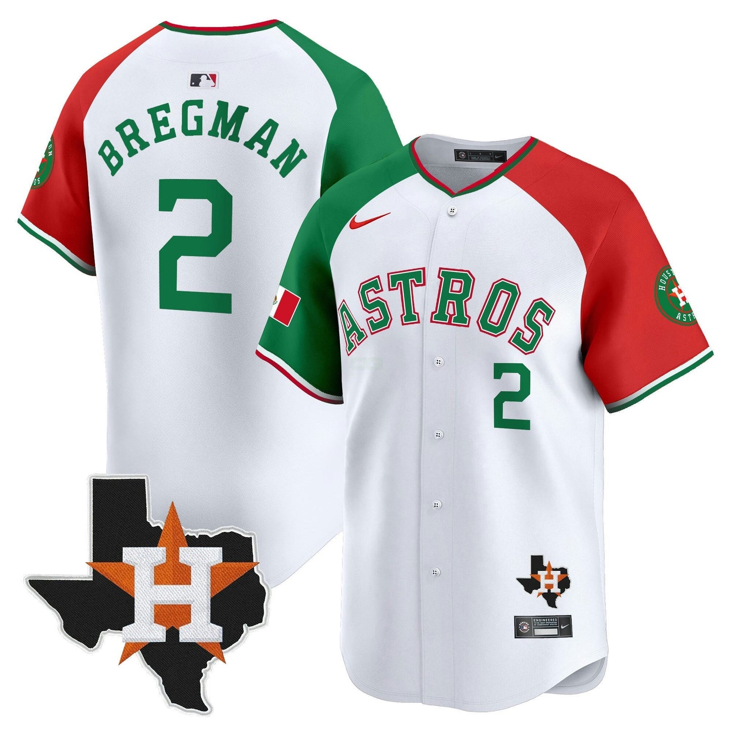 Camisa MLB Men’s Mexico Texas Patch Vapor Premier Limited Jersey V4