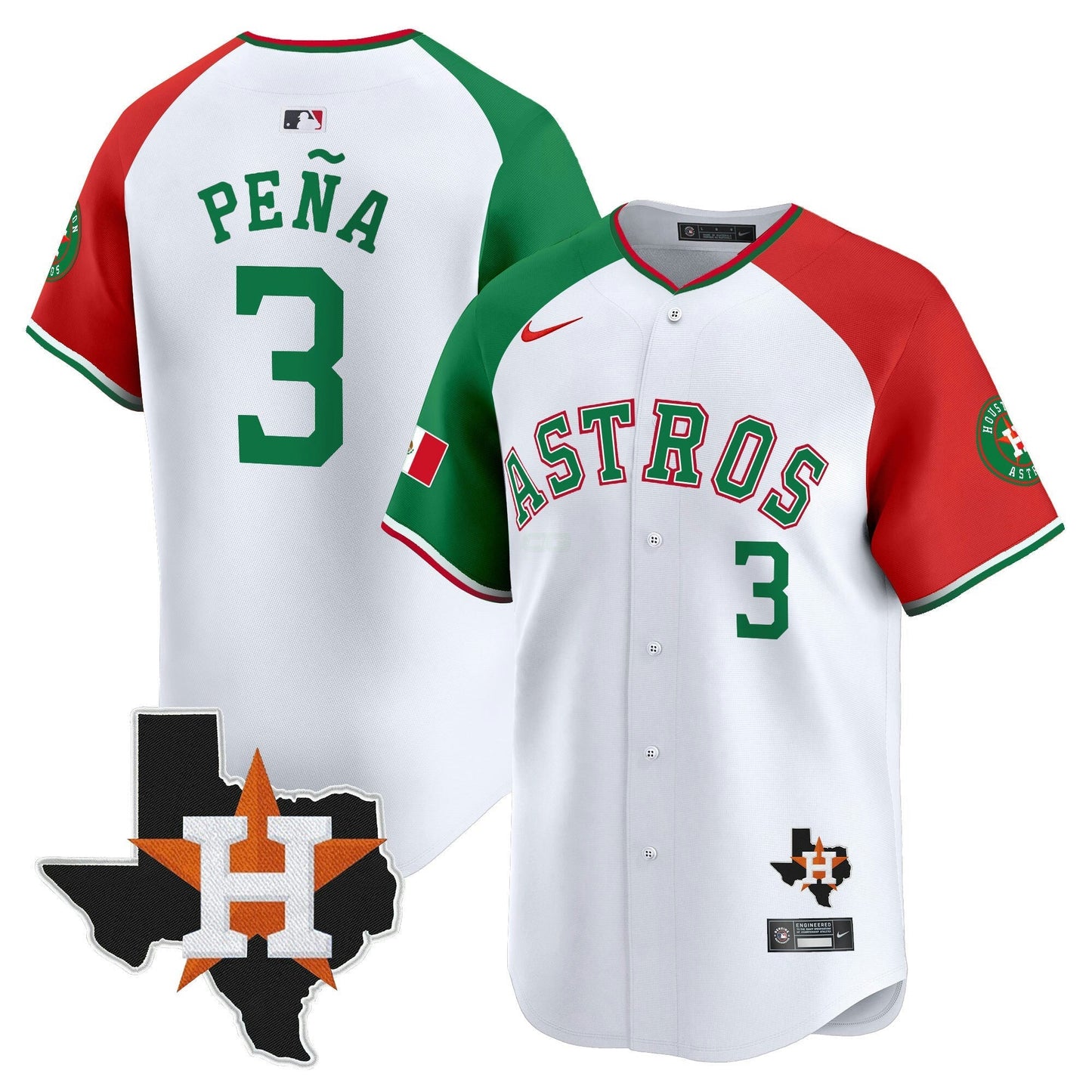Camisa MLB Men’s Mexico Texas Patch Vapor Premier Limited Jersey V4