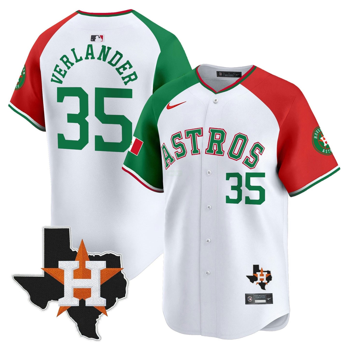 Camisa MLB Men’s Mexico Texas Patch Vapor Premier Limited Jersey V4