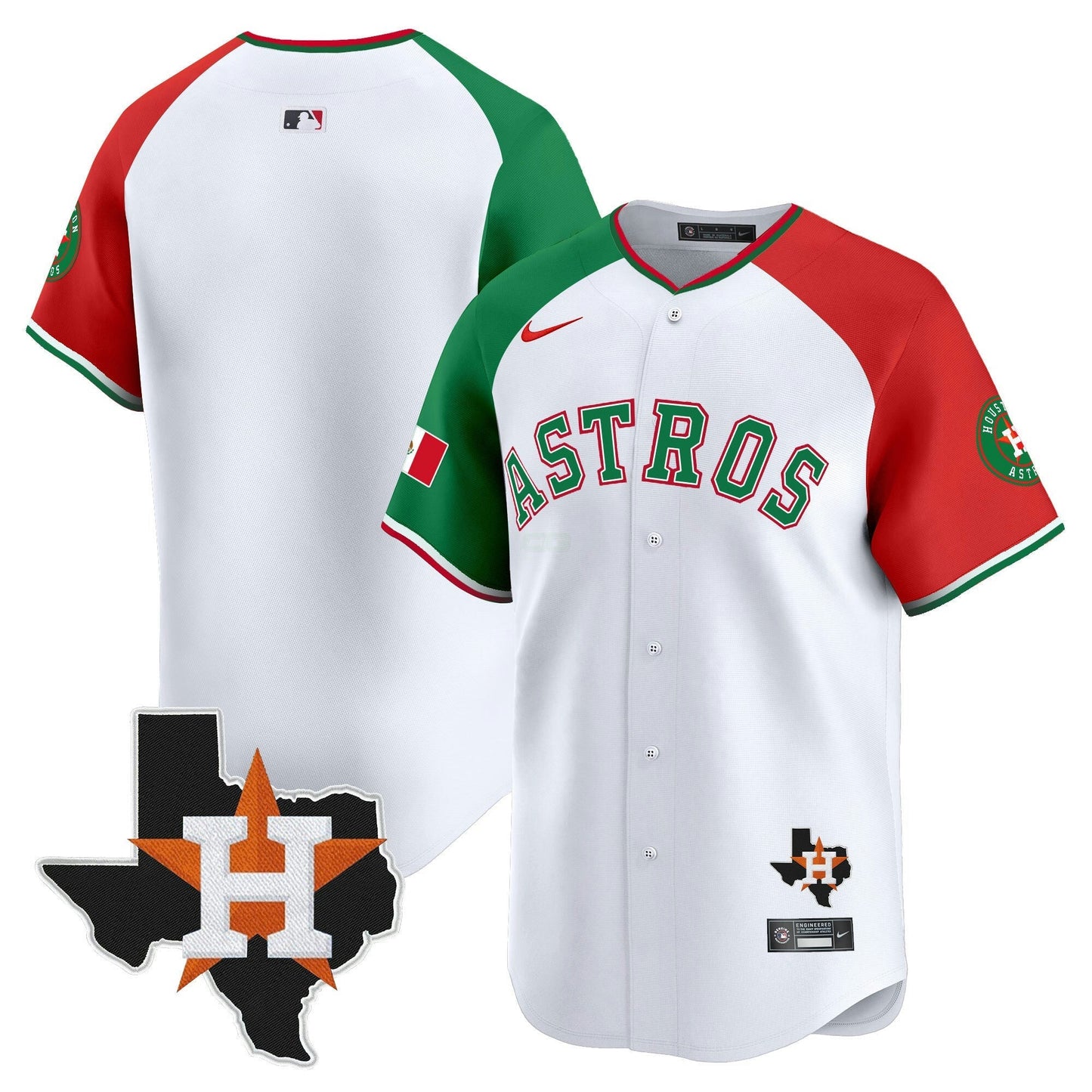 Camisa MLB Men’s Mexico Texas Patch Vapor Premier Limited Jersey V4