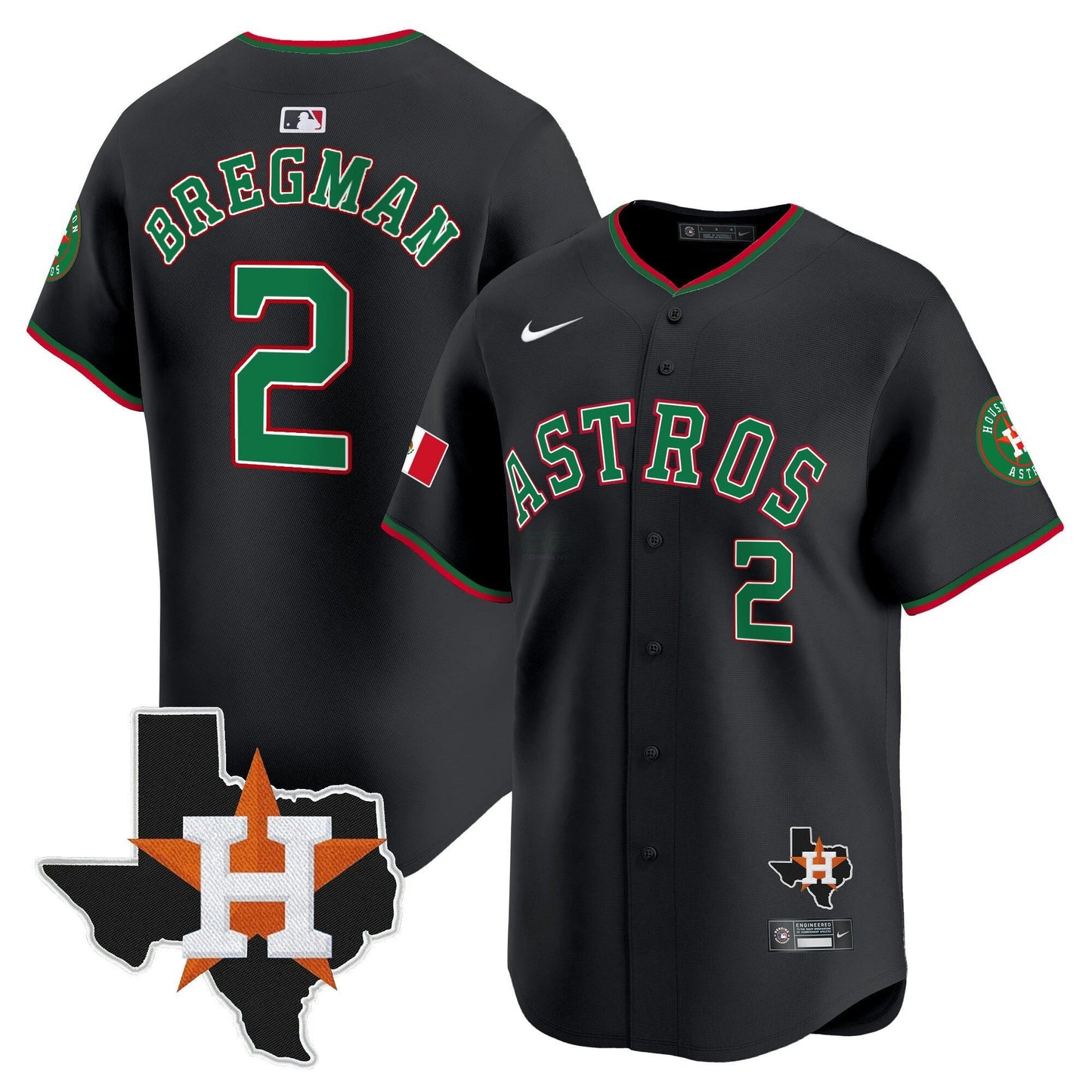 Camisa MLB Men’s Mexico Texas Patch Vapor Premier Limited Jersey V4