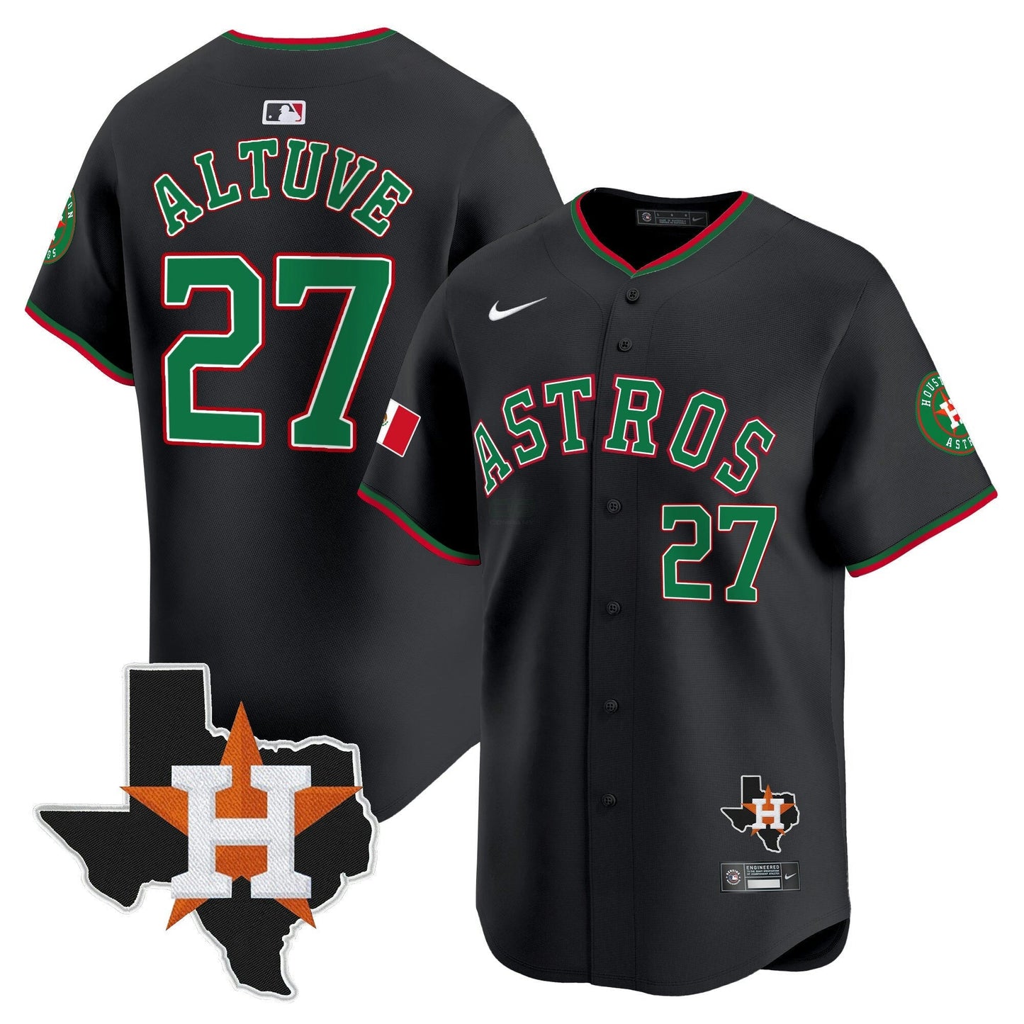 Camisa MLB Men’s Mexico Texas Patch Vapor Premier Limited Jersey V4