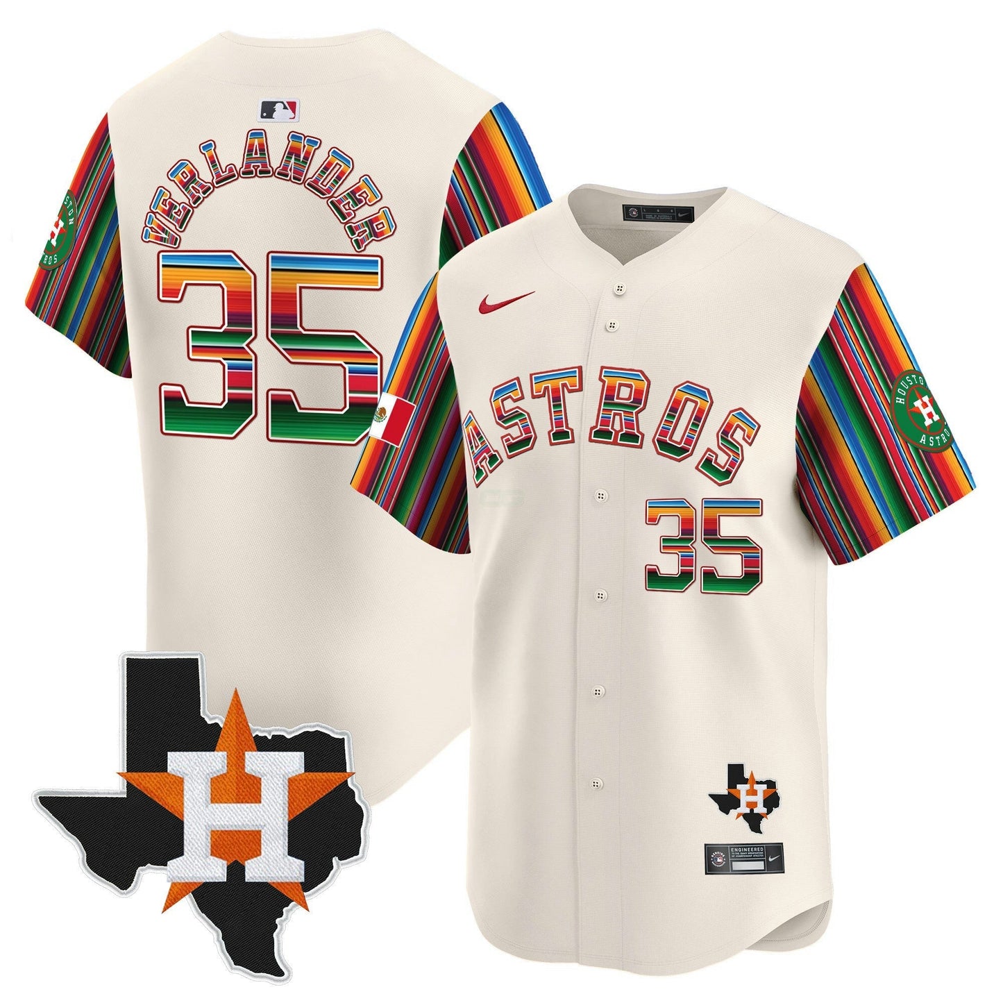 Camisa MLB Men’s Mexico Texas Patch Vapor Premier Limited Jersey V5