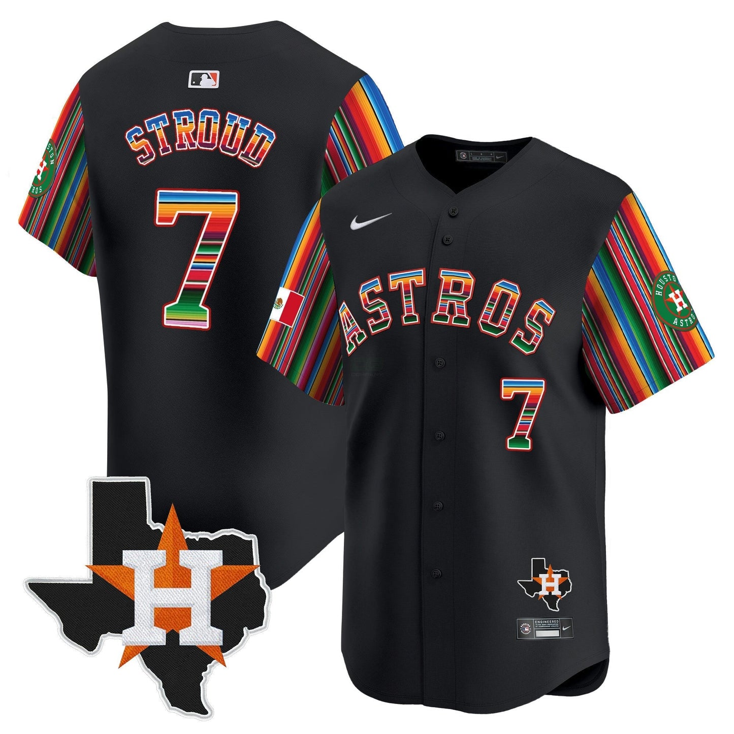 Camisa MLB Men’s Mexico Texas Patch Vapor Premier Limited Jersey V5