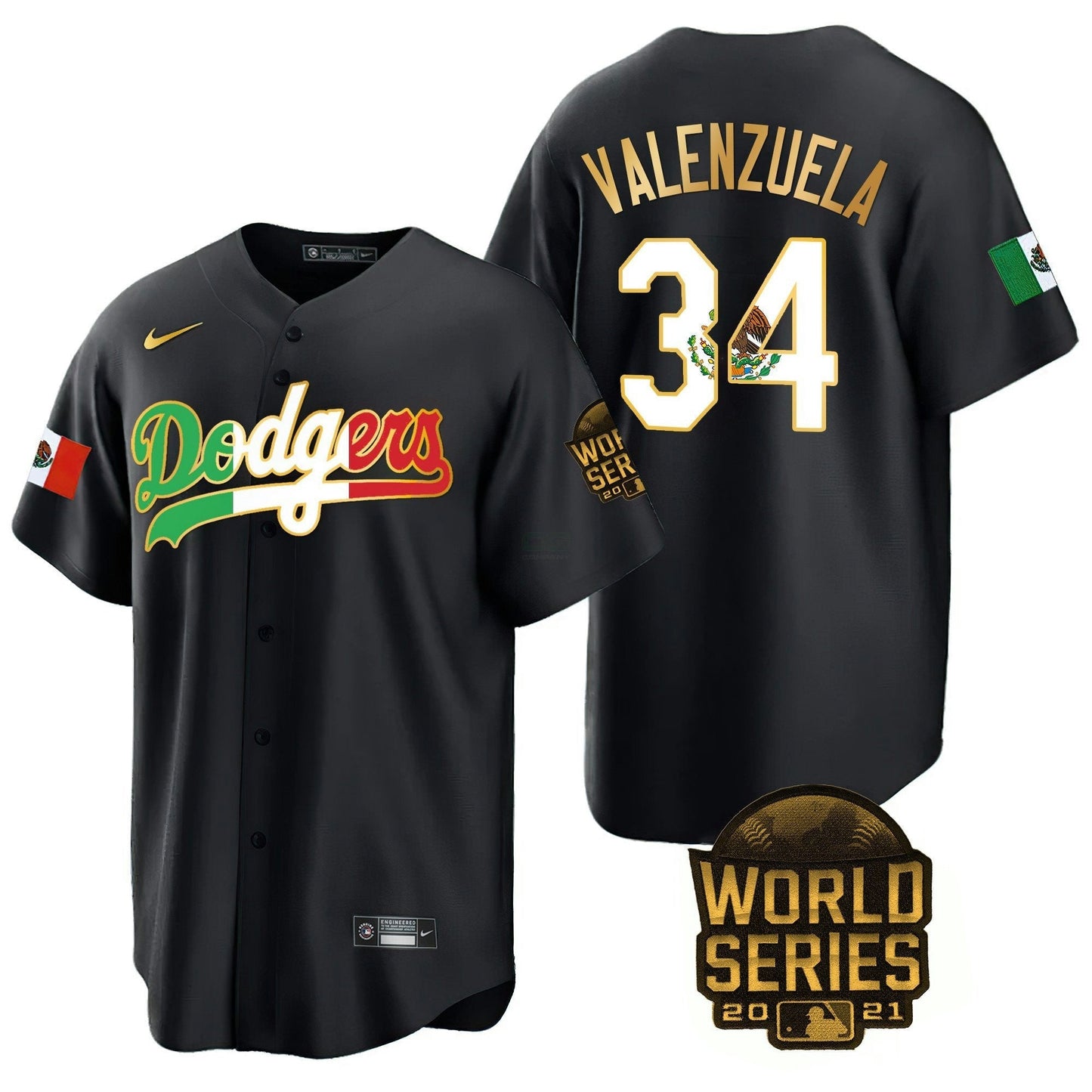 Camisa MLB Men’s Mexico World Series Patch Jersey