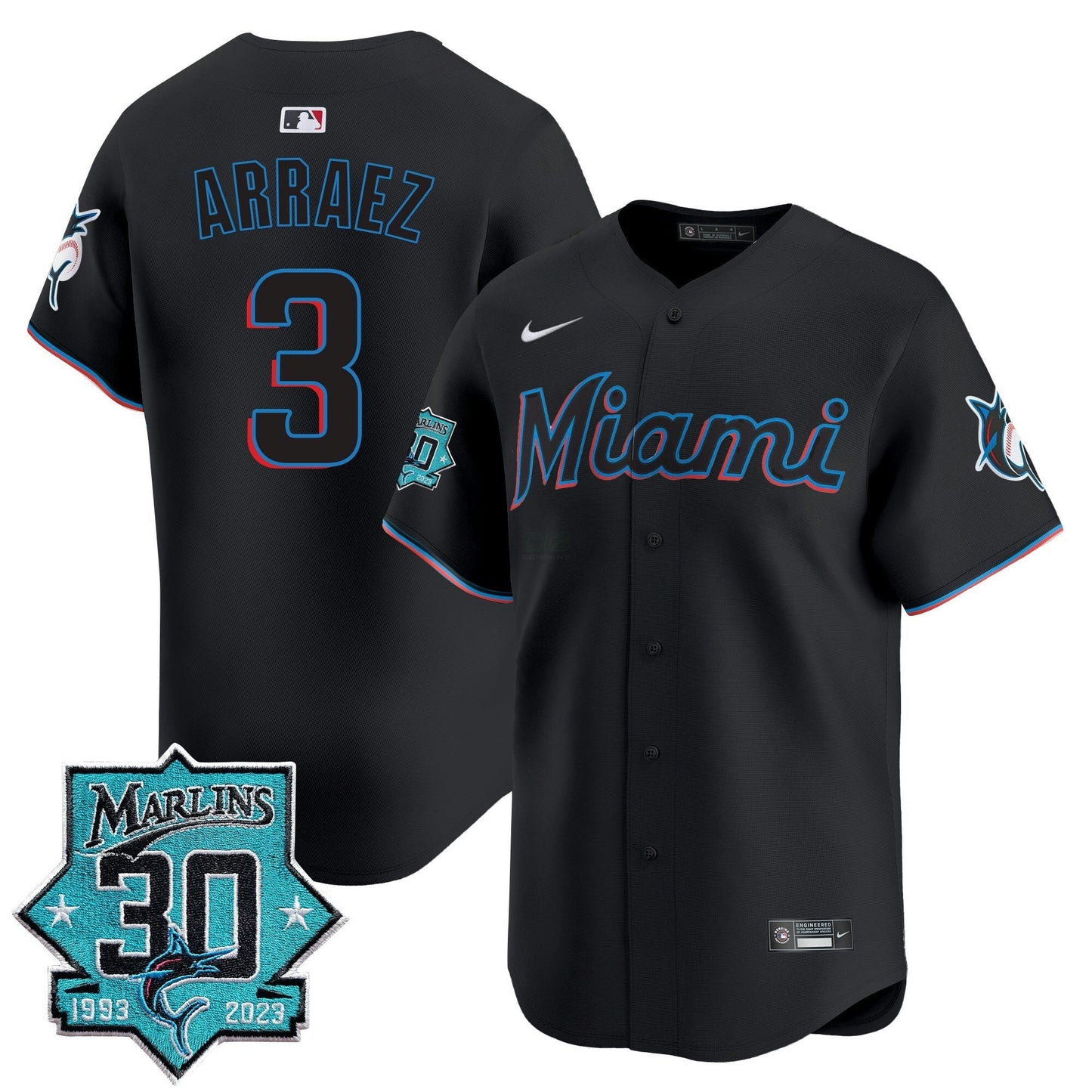 Camisa MLB Men’s Miami 30 Seasons Anniversary Patch Vapor Premier Limited Jersey