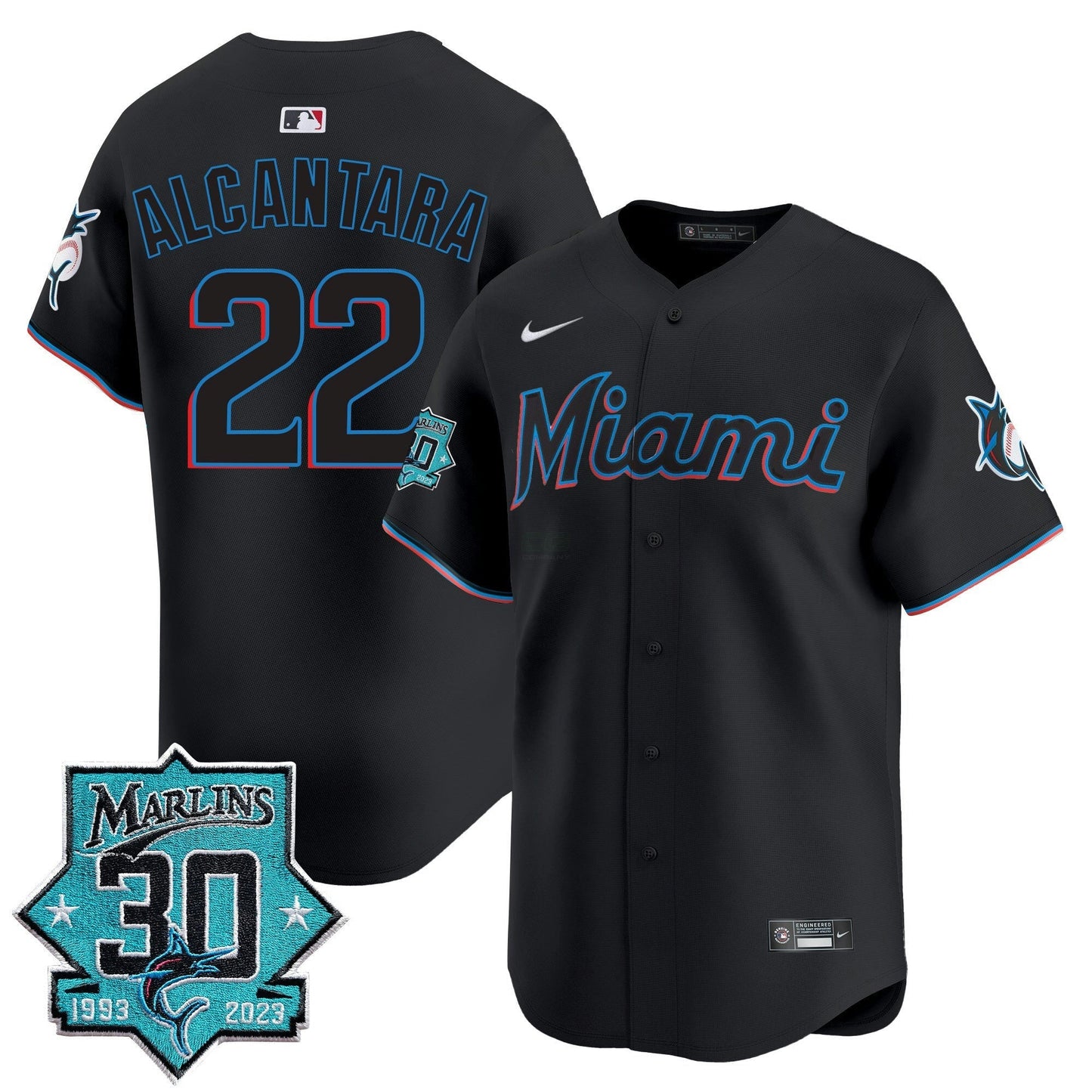 Camisa MLB Men’s Miami 30 Seasons Anniversary Patch Vapor Premier Limited Jersey