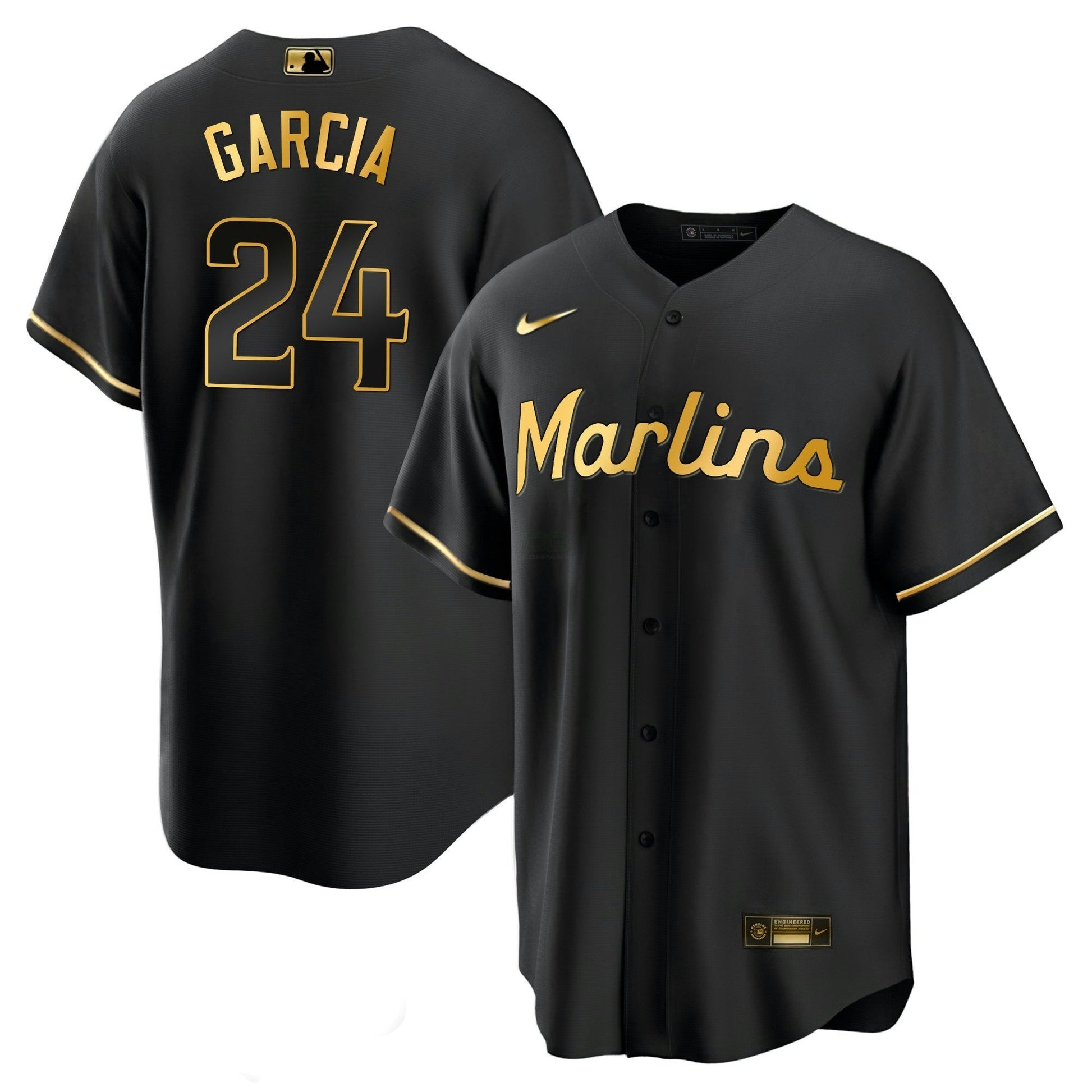 Camisa MLB Men’s Miami Black Limited & Dourada Jersey