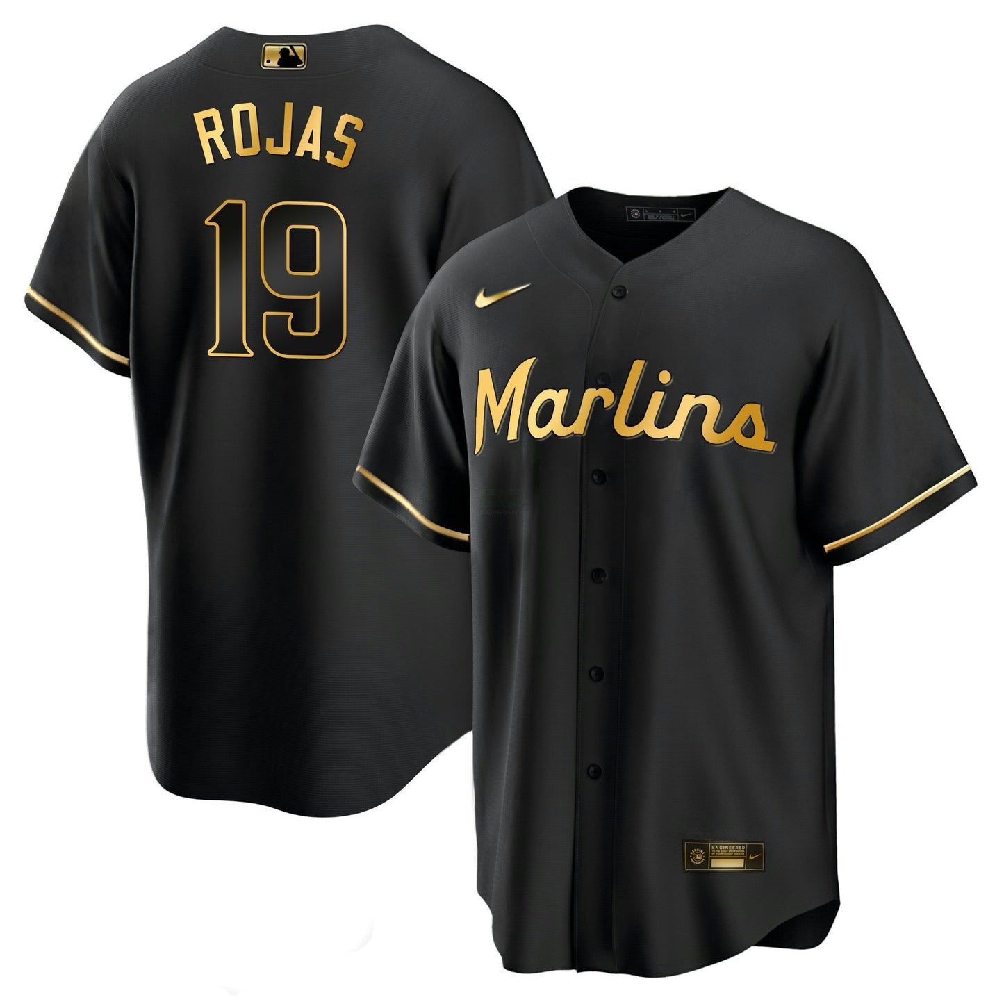 Camisa MLB Men’s Miami Black Limited & Dourada Jersey