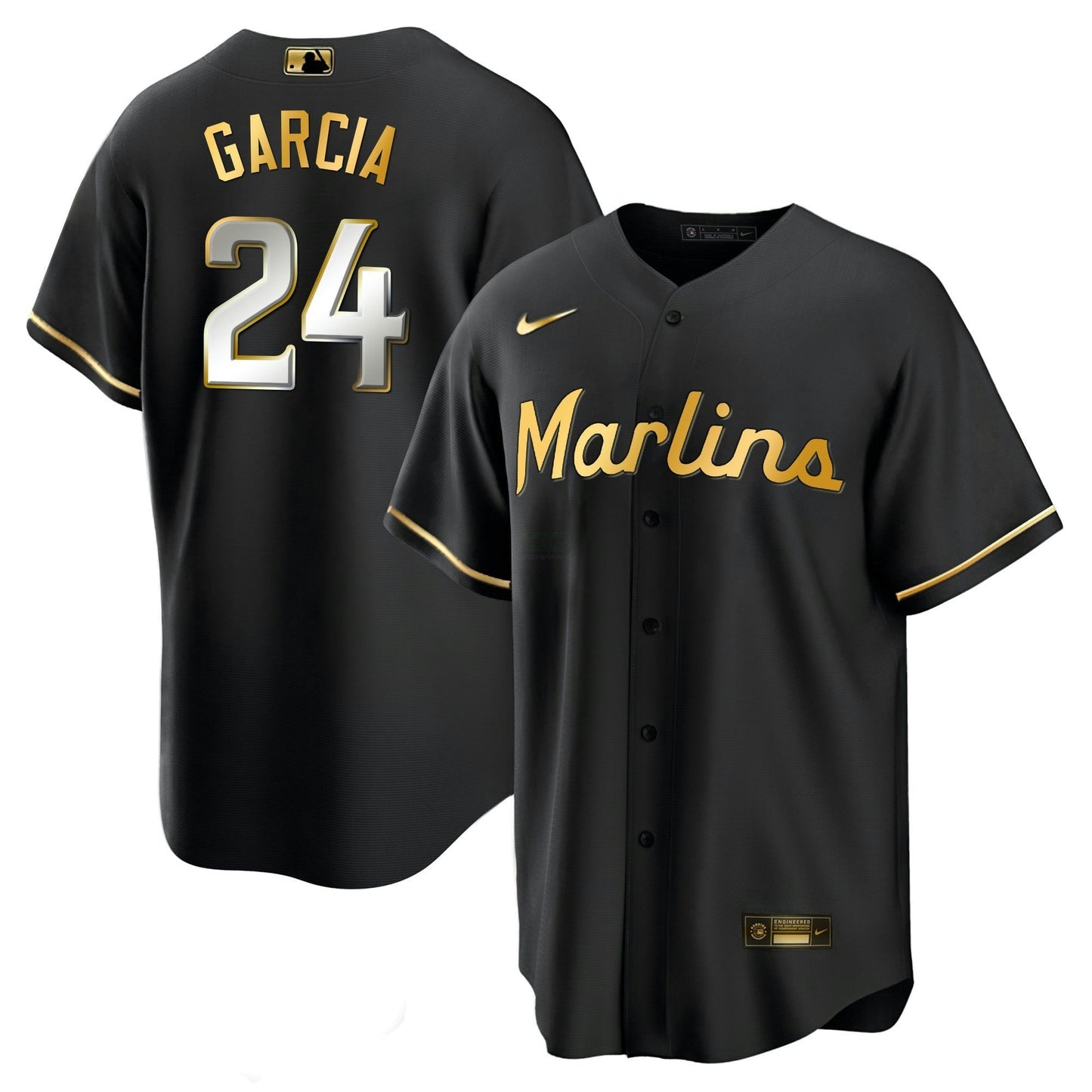 Camisa MLB Men’s Miami Black Limited & Dourada Jersey