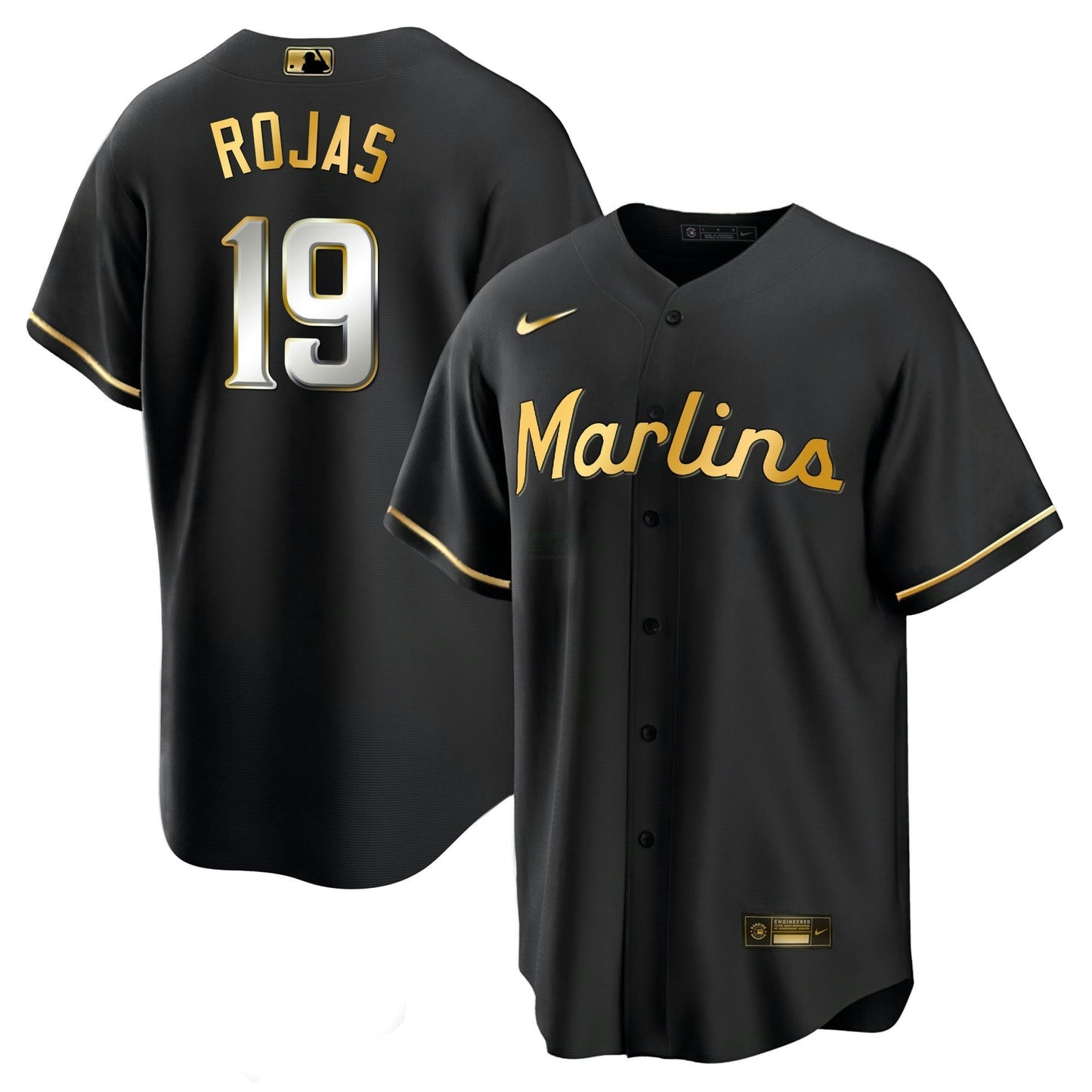 Camisa MLB Men’s Miami Black Limited & Dourada Jersey
