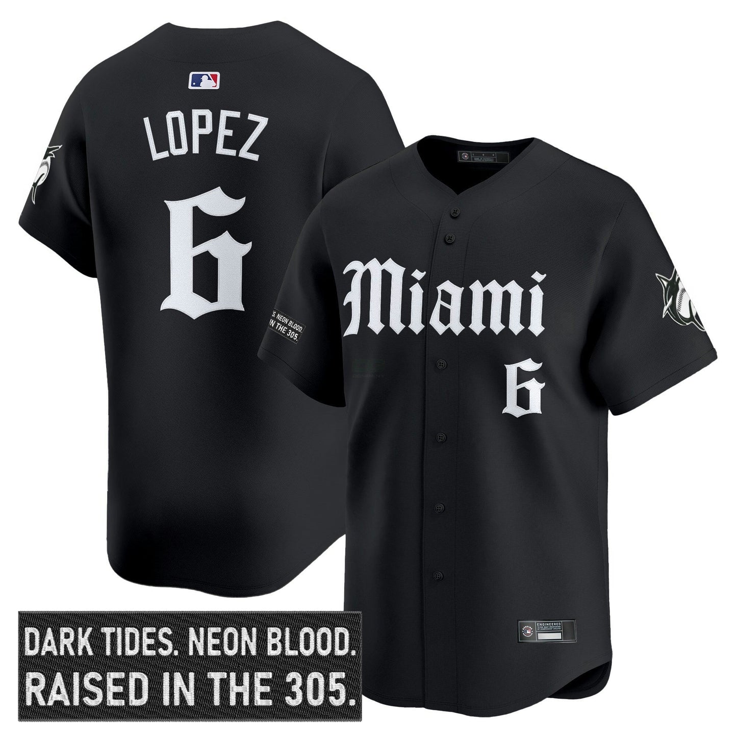 Camisa MLB Men’s Miami ‘Gothic Vice Edition’ Vapor Premier Limited Jersey