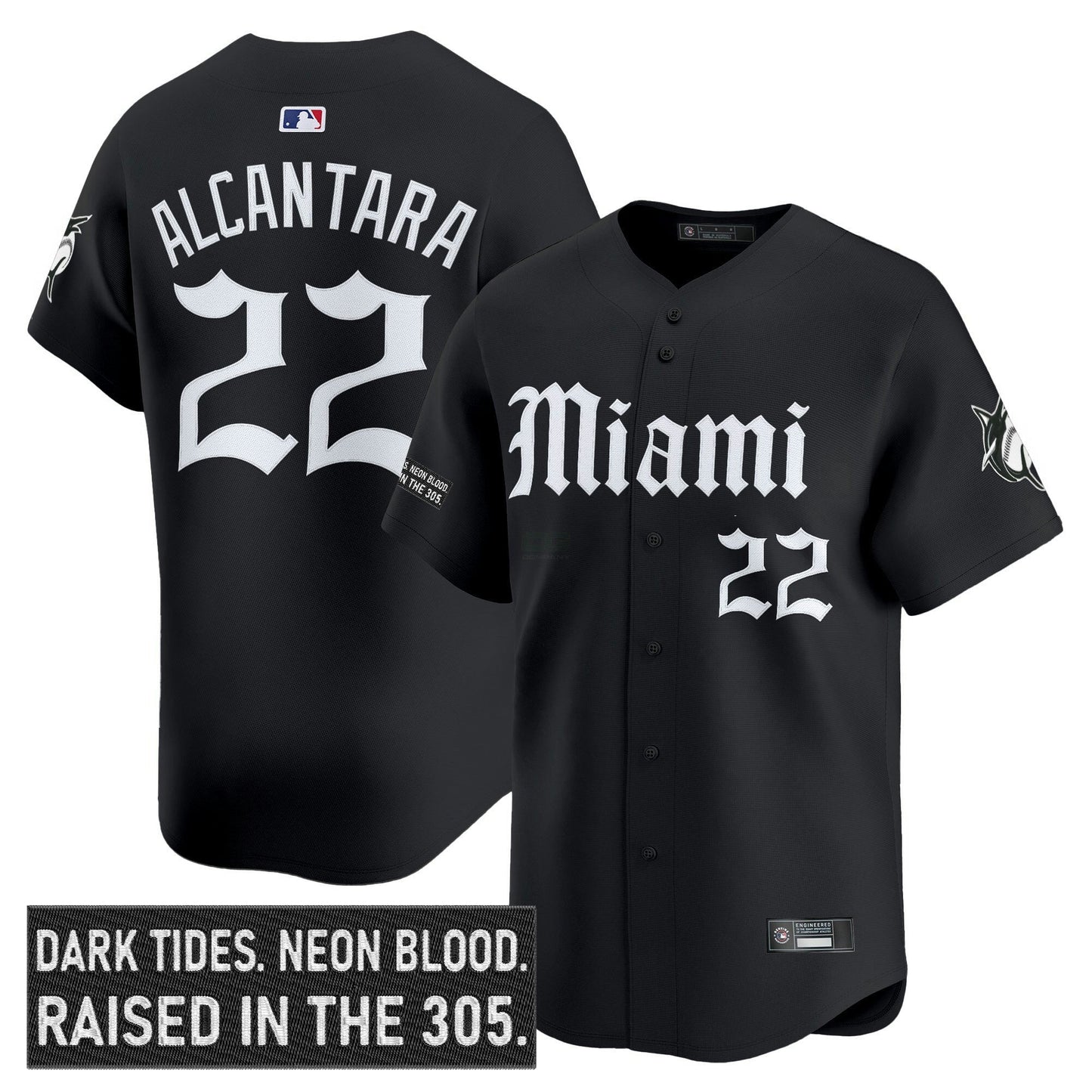 Camisa MLB Men’s Miami ‘Gothic Vice Edition’ Vapor Premier Limited Jersey