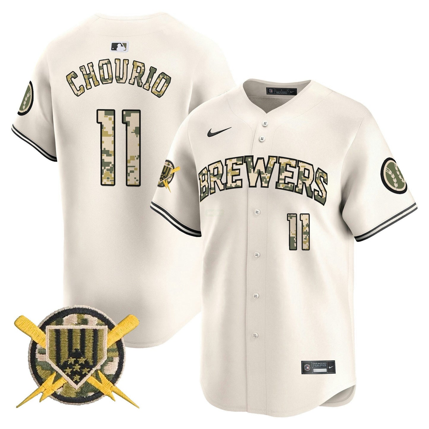Camisa MLB Men’s Milwaukee Armed Forces Day Vapor Premier Limited Jersey