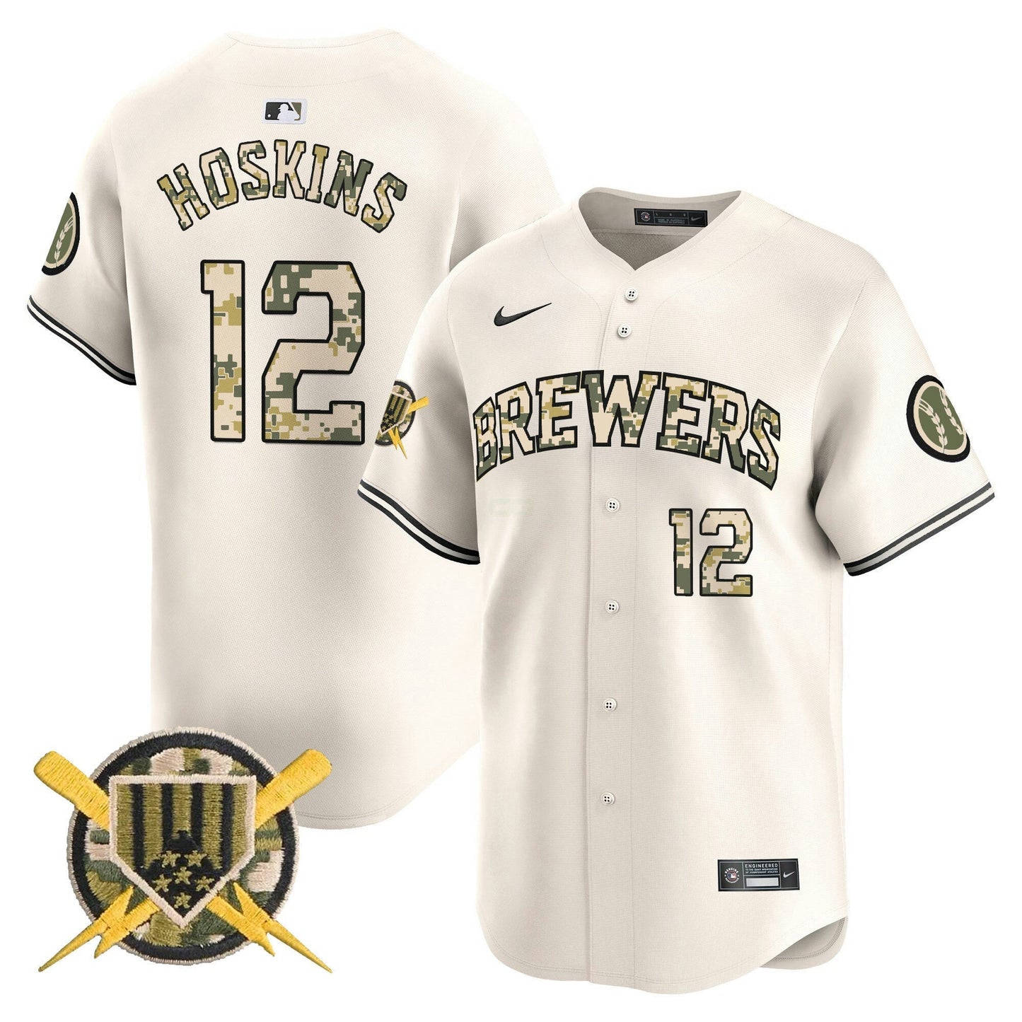Camisa MLB Men’s Milwaukee Armed Forces Day Vapor Premier Limited Jersey
