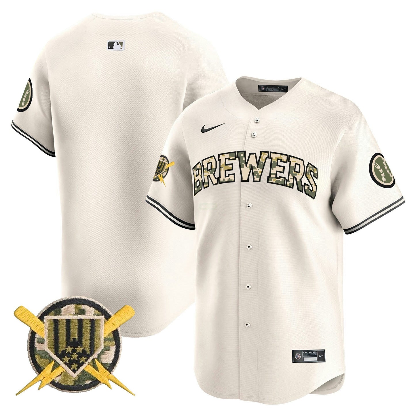 Camisa MLB Men’s Milwaukee Armed Forces Day Vapor Premier Limited Jersey