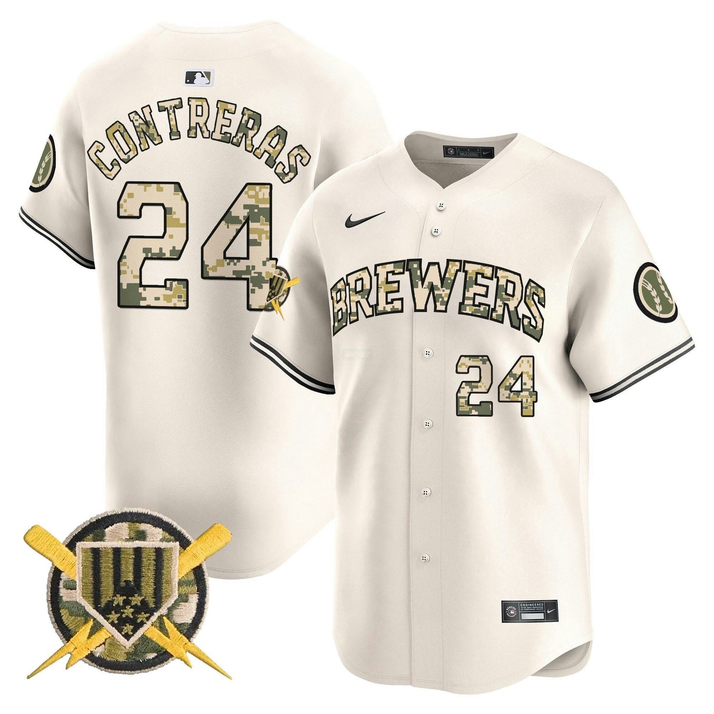 Camisa MLB Men’s Milwaukee Armed Forces Day Vapor Premier Limited Jersey