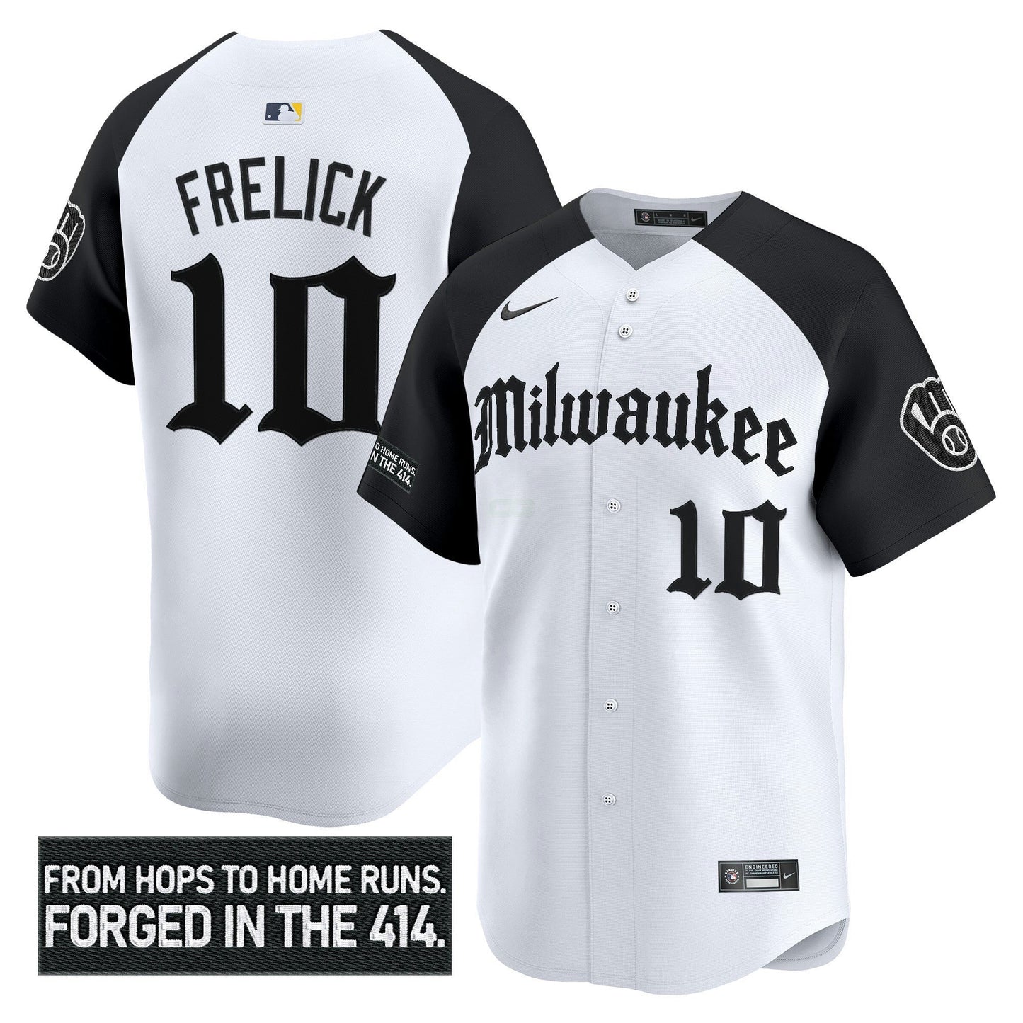 Camisa MLB Men’s Milwaukee ‘Gothic 414 Shadows Edition’ Vapor Premier Limited Jersey
