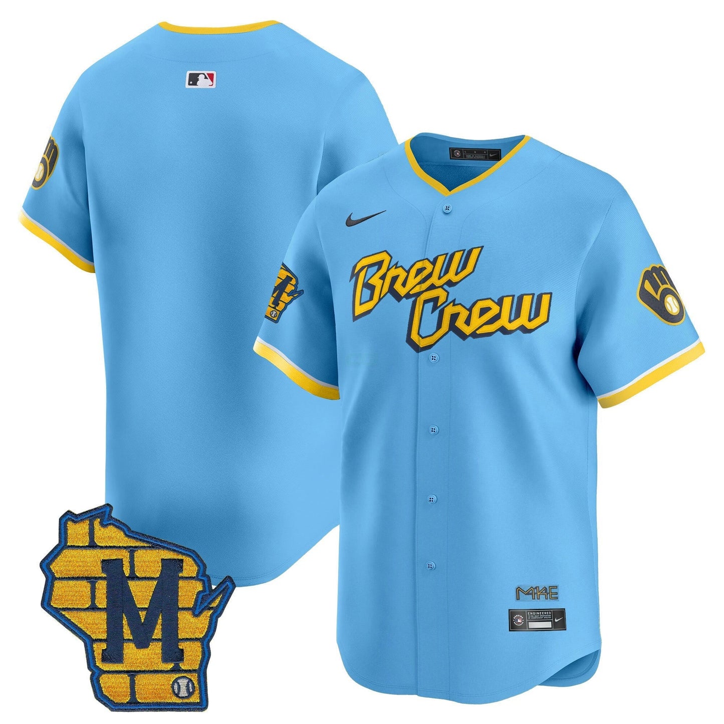 Camisa MLB Men’s Milwaukee Home Patch Vapor Premier Limited Jersey